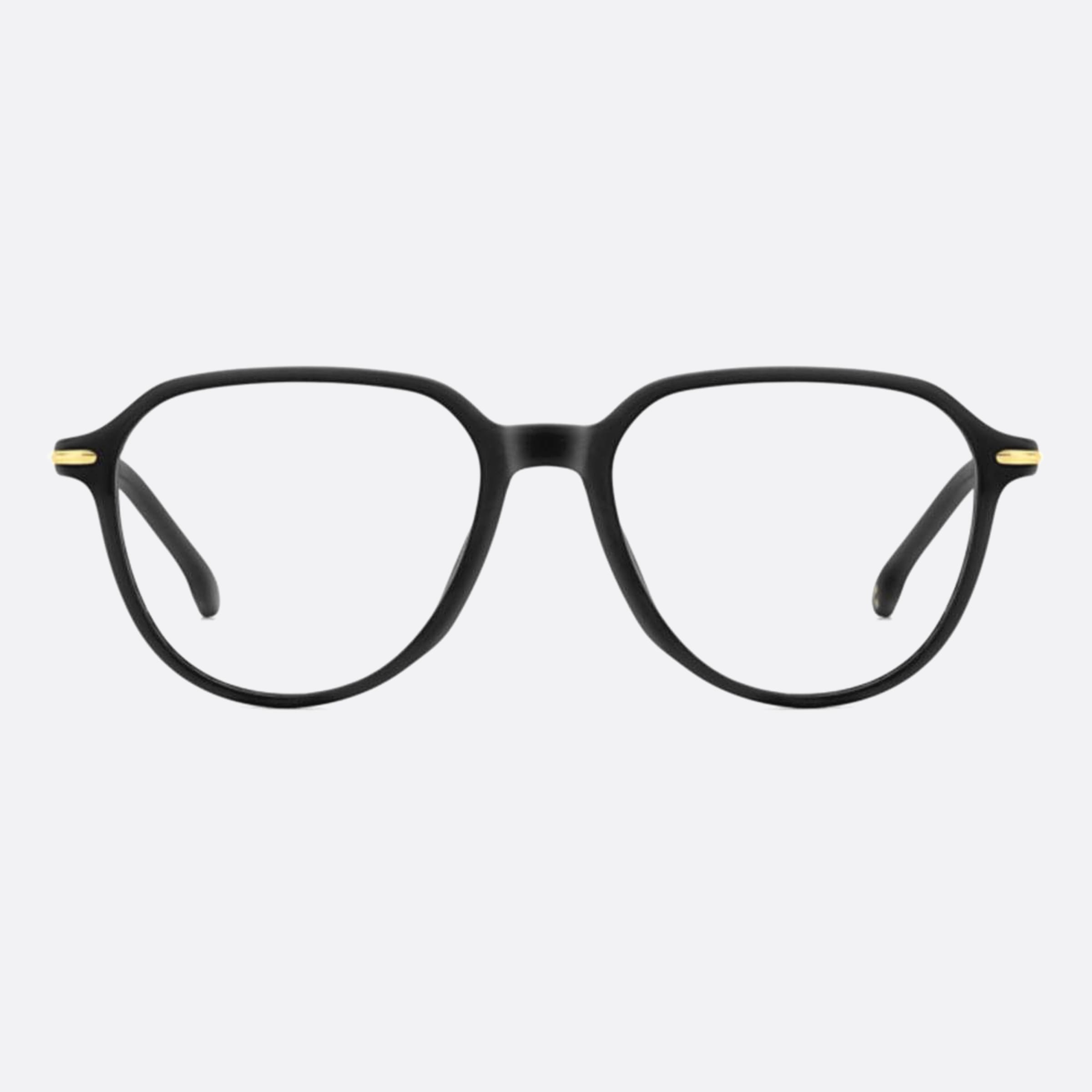 Carrera 52mm Carrera I46 Black Geometric Men Eyeglasses - Main View