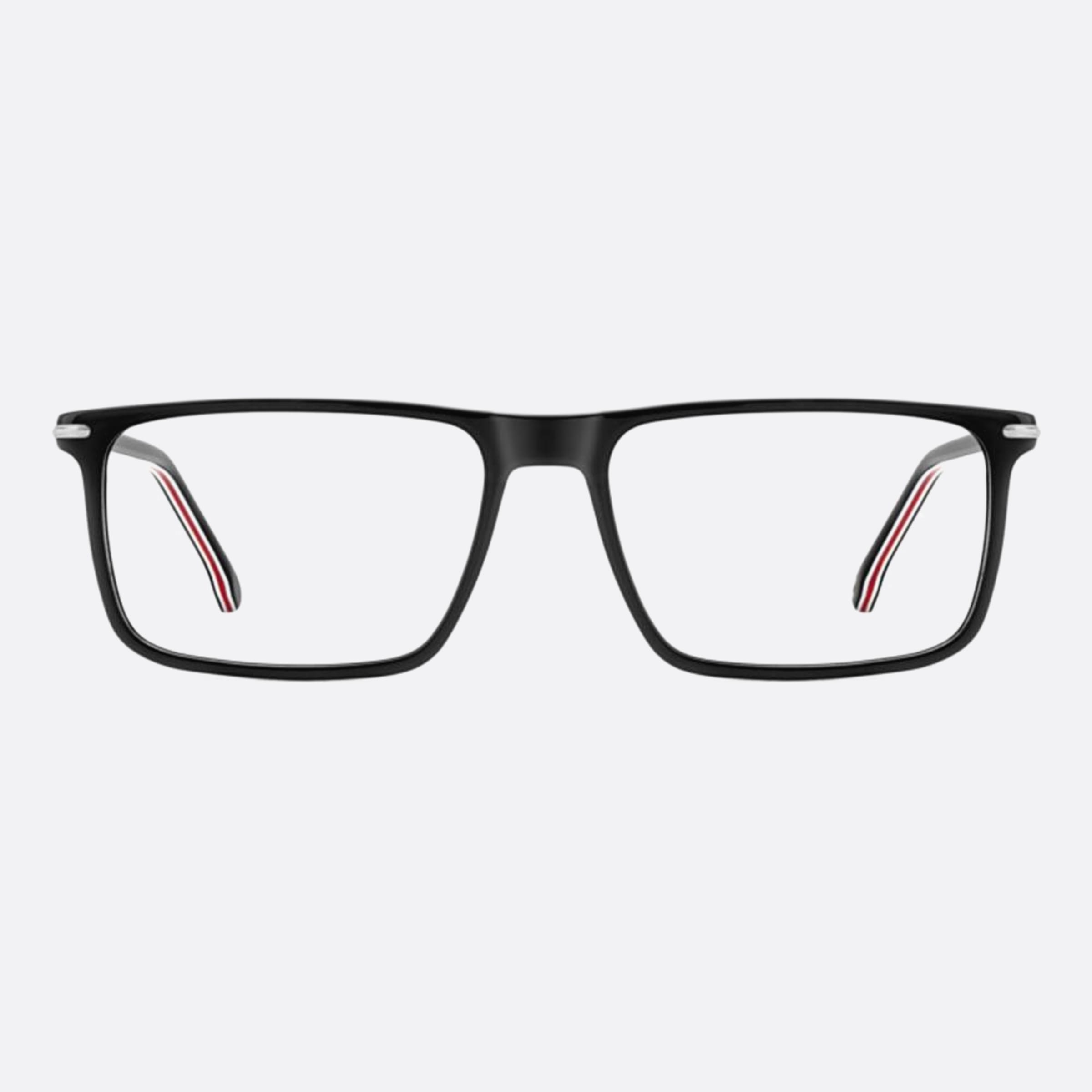 Carrera 55mm Carrera Black Rectangle Men Eyeglasses - Main View