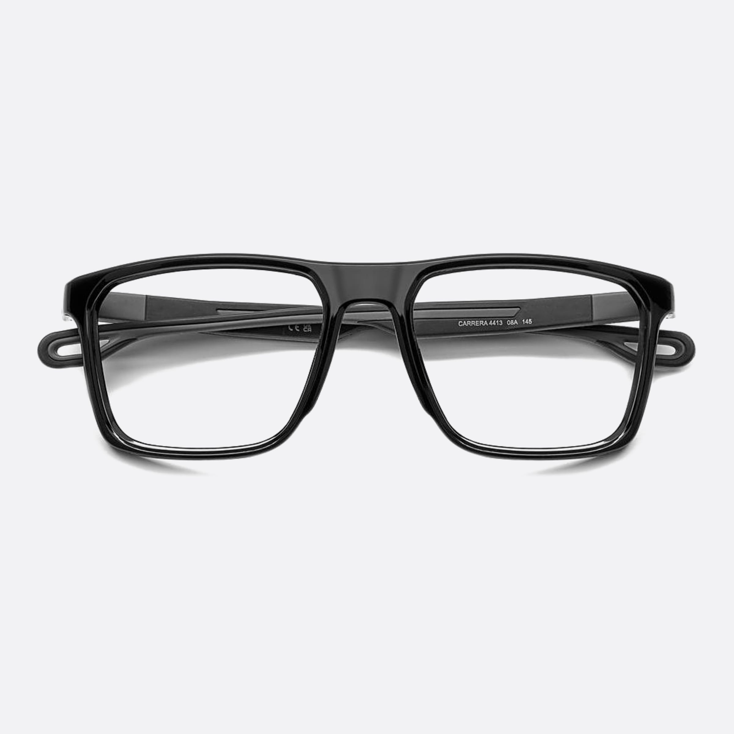 Carrera 55mm Carrera 08a Black Squared Men Eyeglasses - Detail View