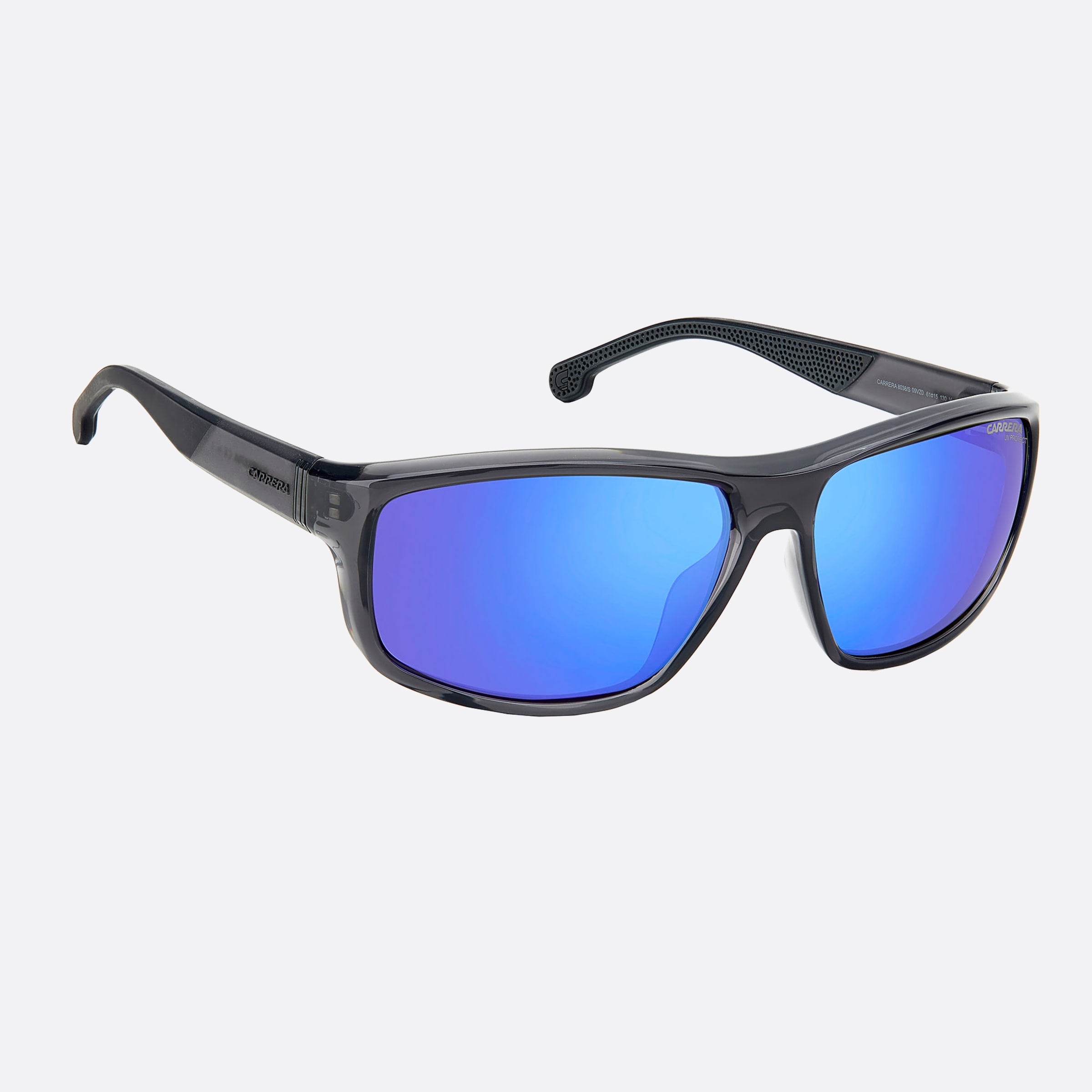Carrera 61mm Carrera 09v Grey Geometric Men Sunglasses - Detail View