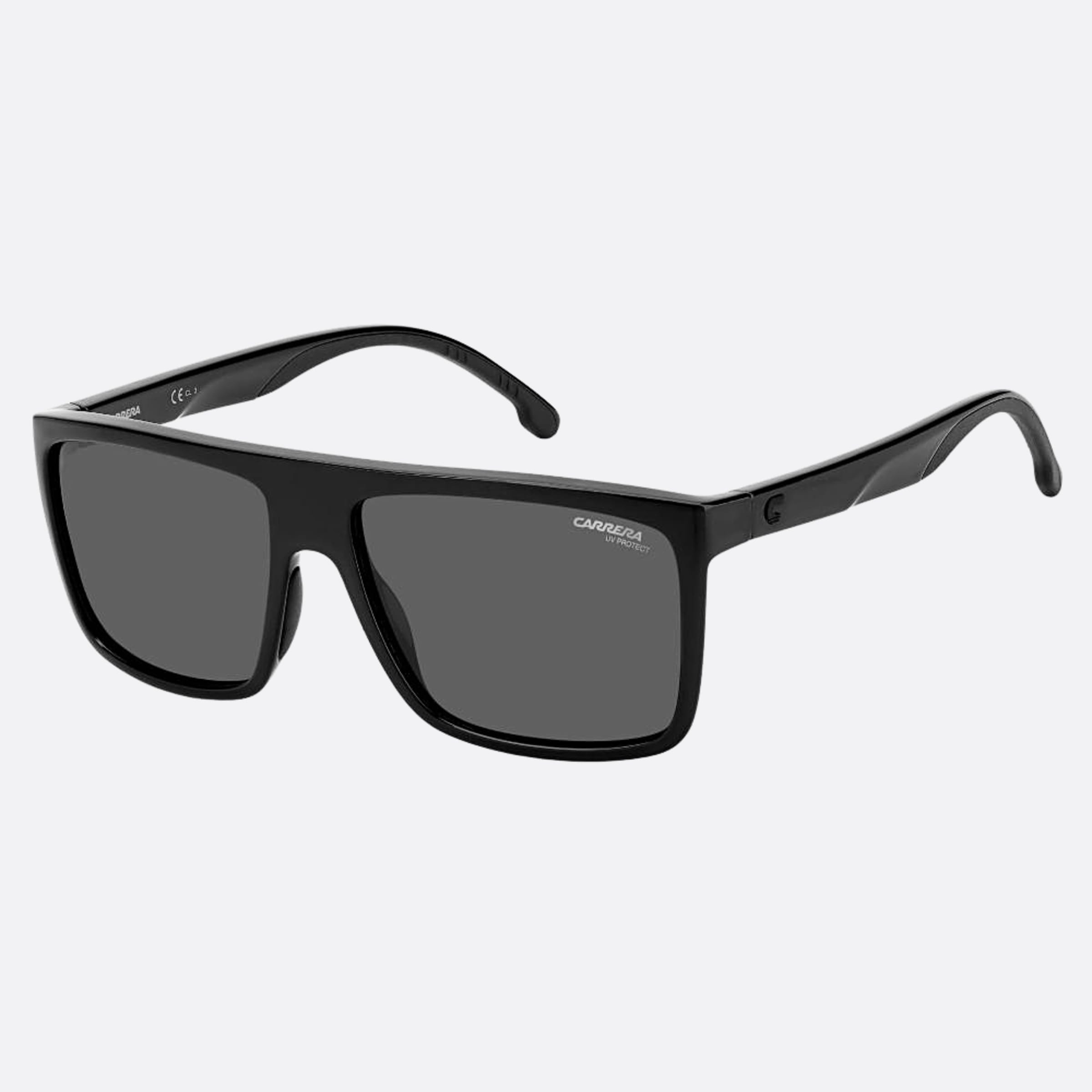 Carrera 58mm Carrera Black Geometric Men Sunglasses - Side View