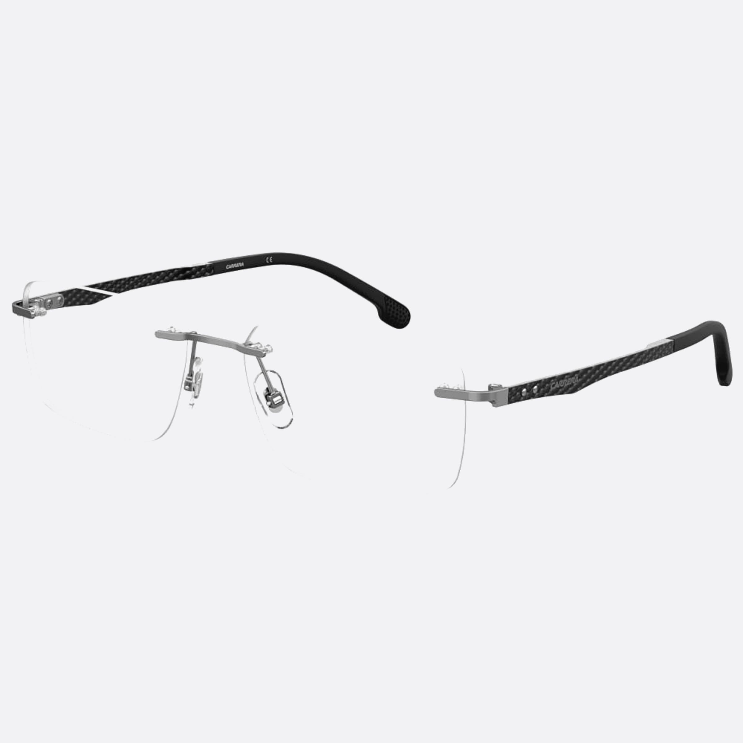 Carrera 55mm Carrera Kj1 Ruthenium Geometric Men Eyeglasses - Side View