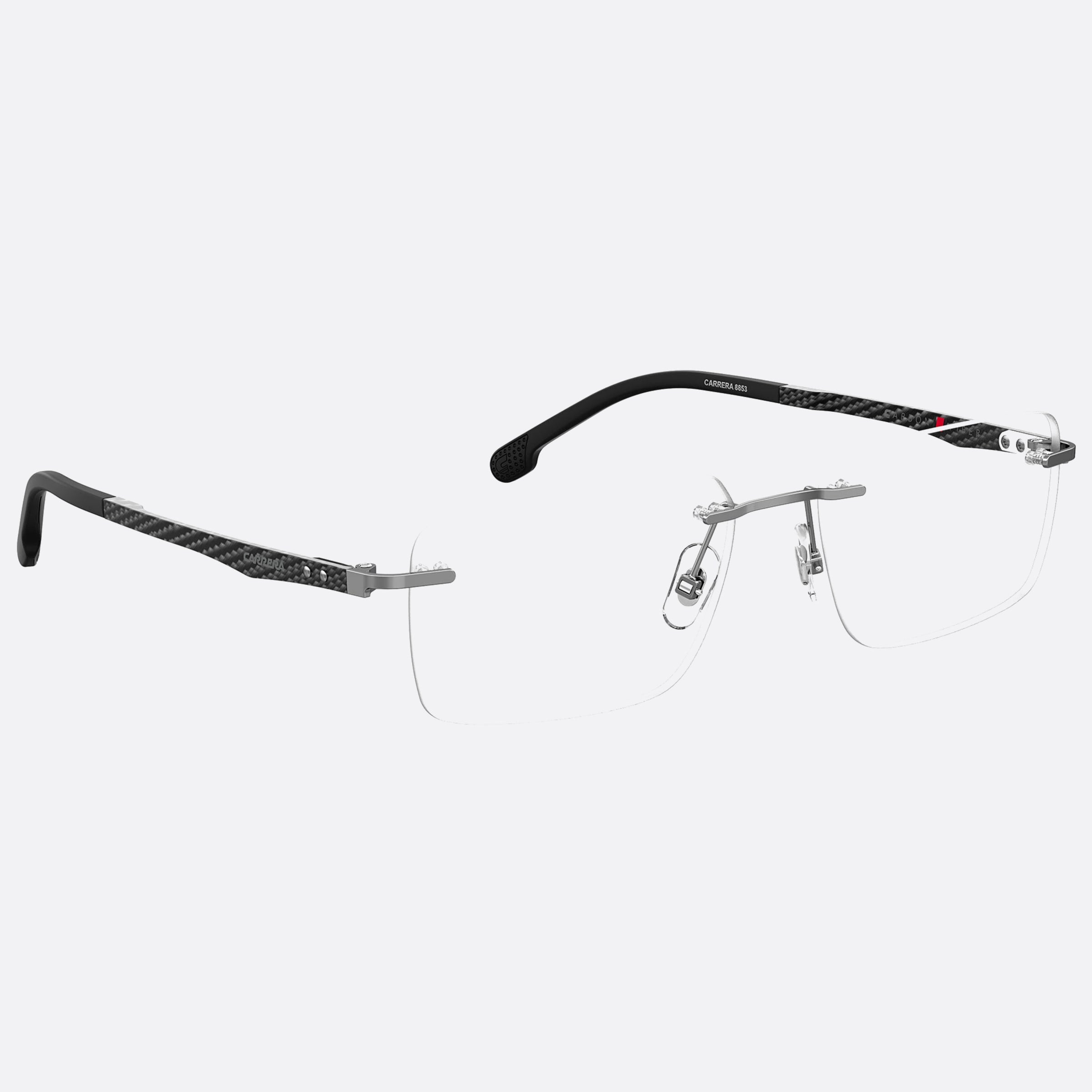 Carrera 55mm Carrera Kj1 Ruthenium Geometric Men Eyeglasses - Detail View