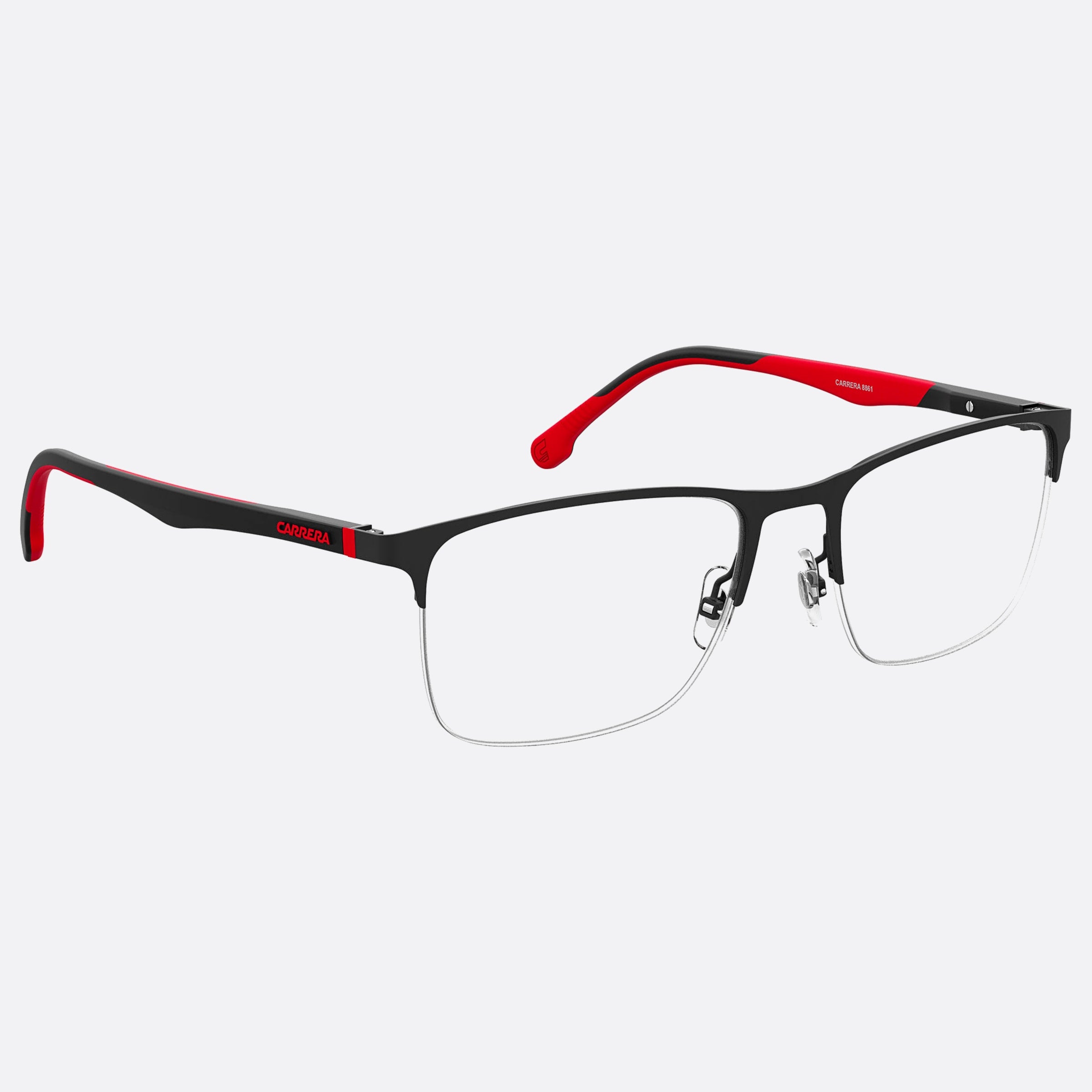Carrera 56mm Carrera Black Squared Men Eyeglasses - Detail View
