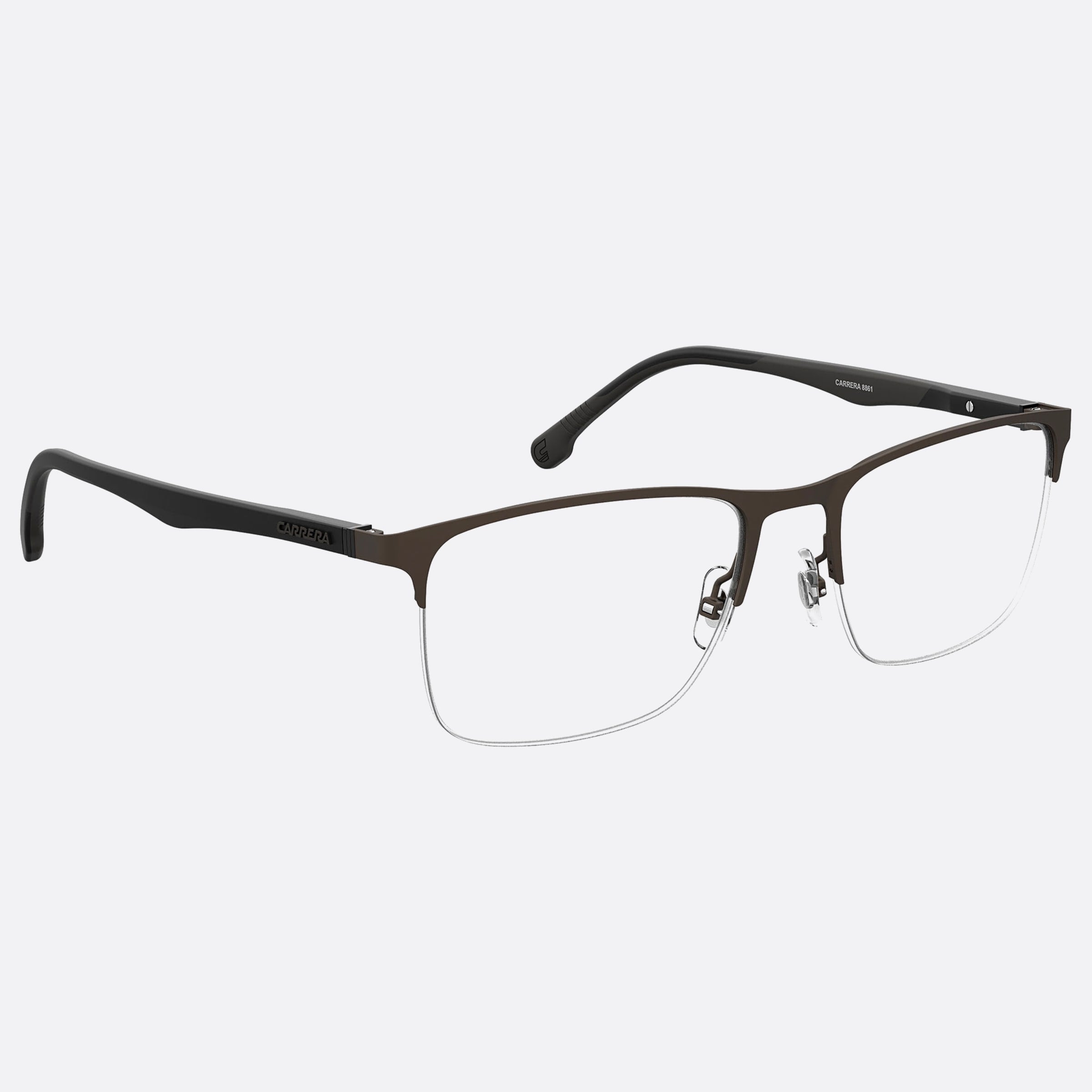 Carrera 56mm Carrera 09q Brown Squared Men Eyeglasses - Detail View