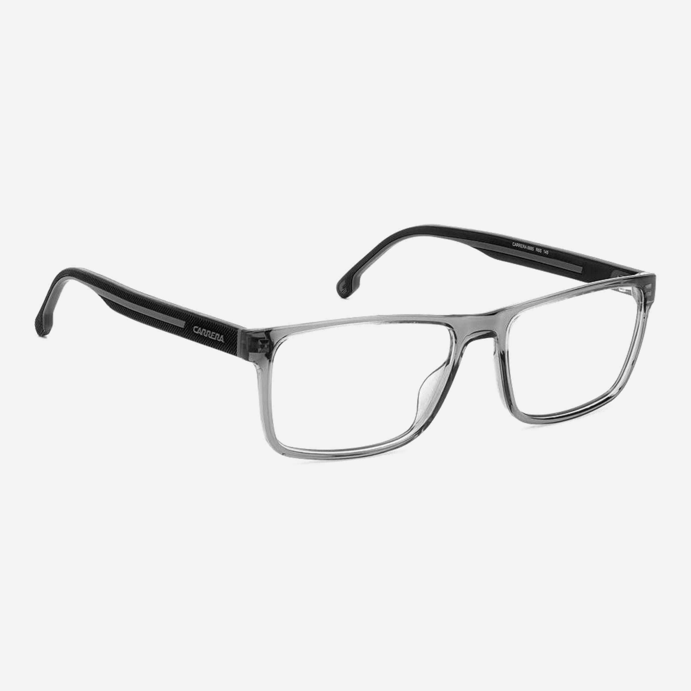 Carrera 56mm Carrera R6s Grey Geometric Men Eyeglasses - Detail View
