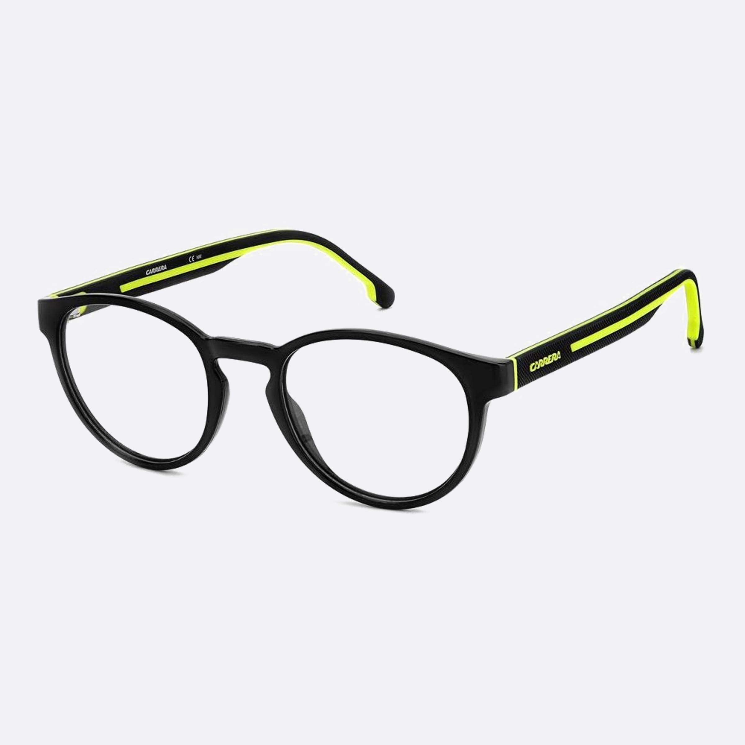 Carrera 50mm Carrera 7zj Black Round Men Eyeglasses - Side View