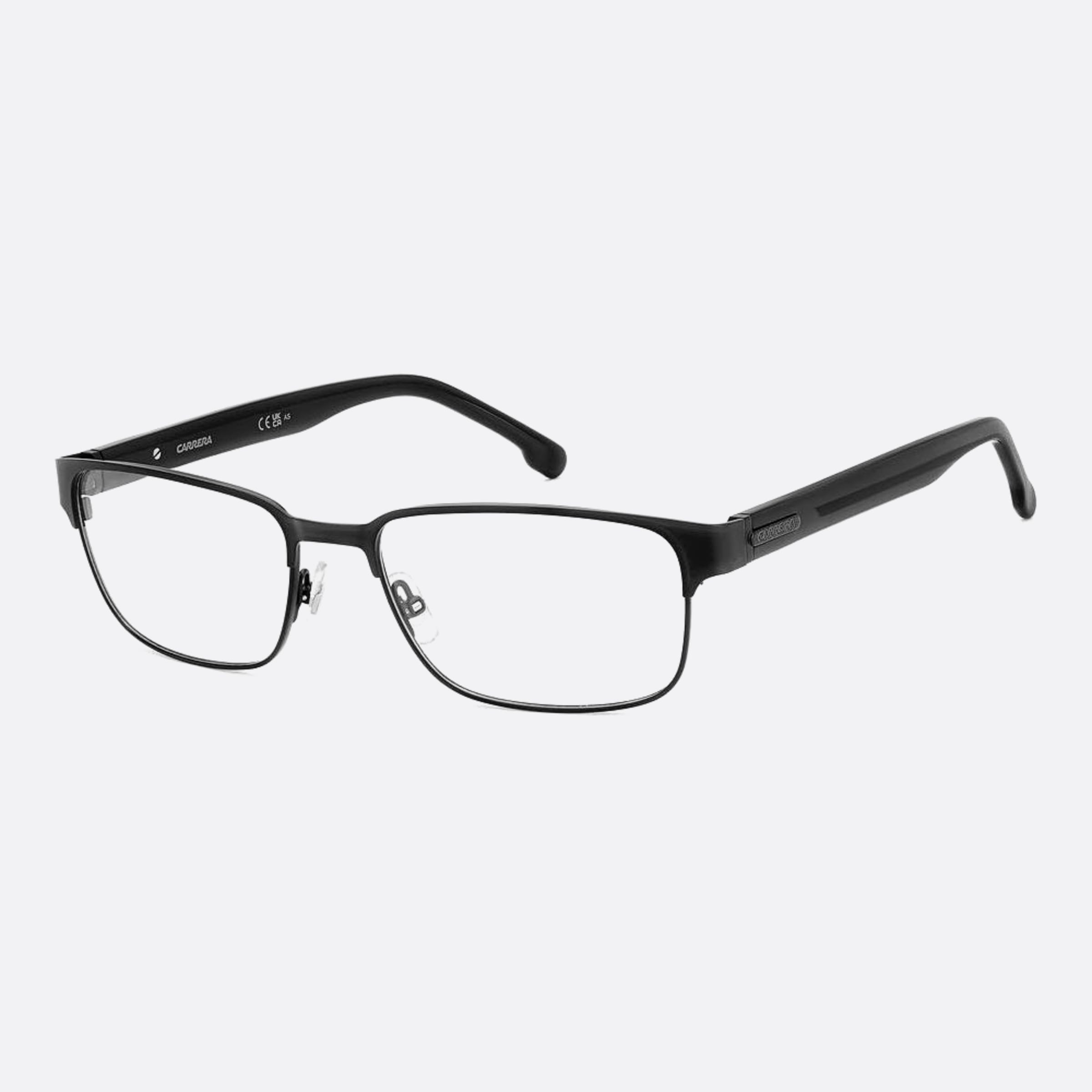 Carrera 56mm Carrera Black Geometric Men Eyeglasses - Side View