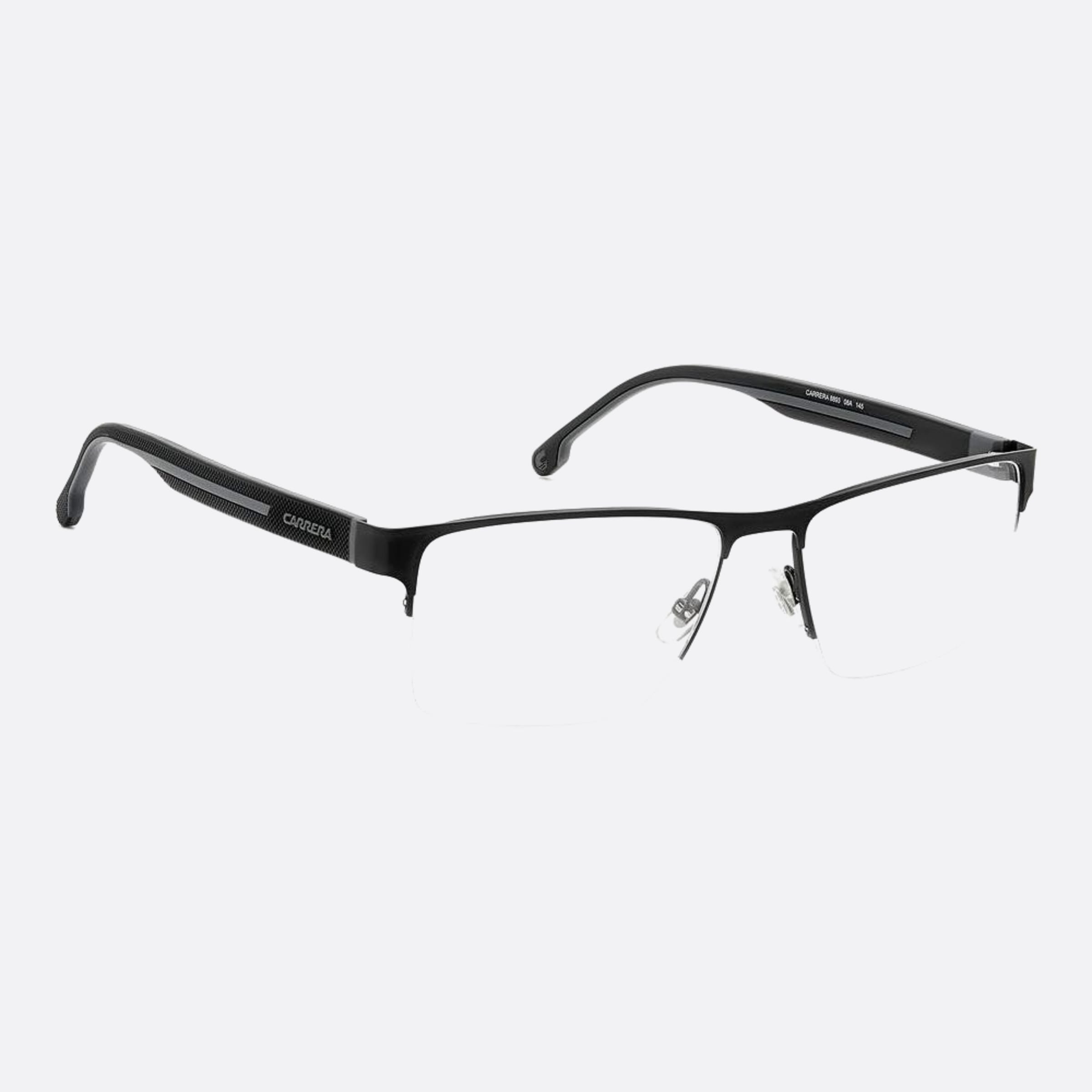 Carrera 58mm Carrera 08a Black Geometric Men Eyeglasses - Detail View