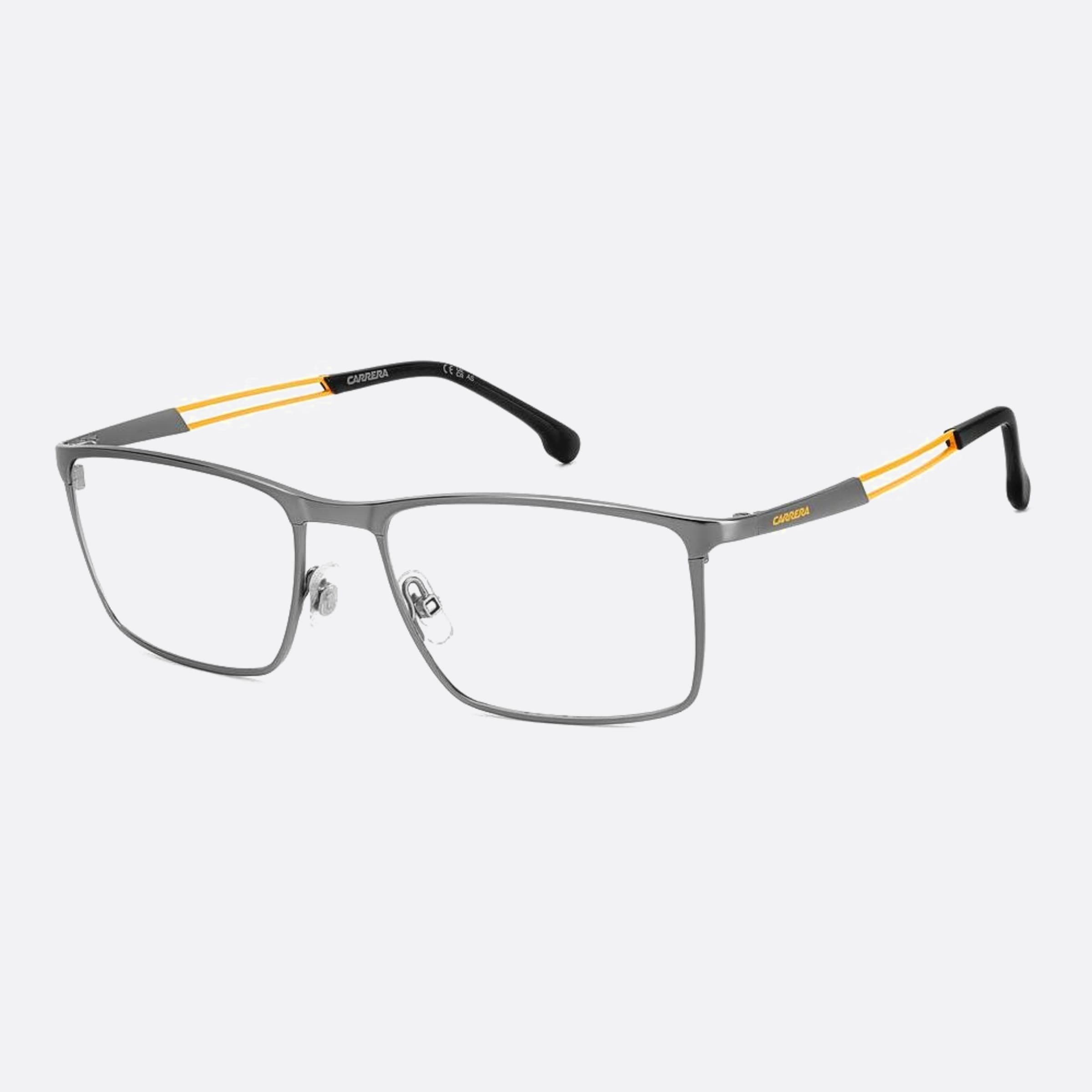 Carrera 55mm Carrera 7zl Grey Geometric Men Eyeglasses - Side View