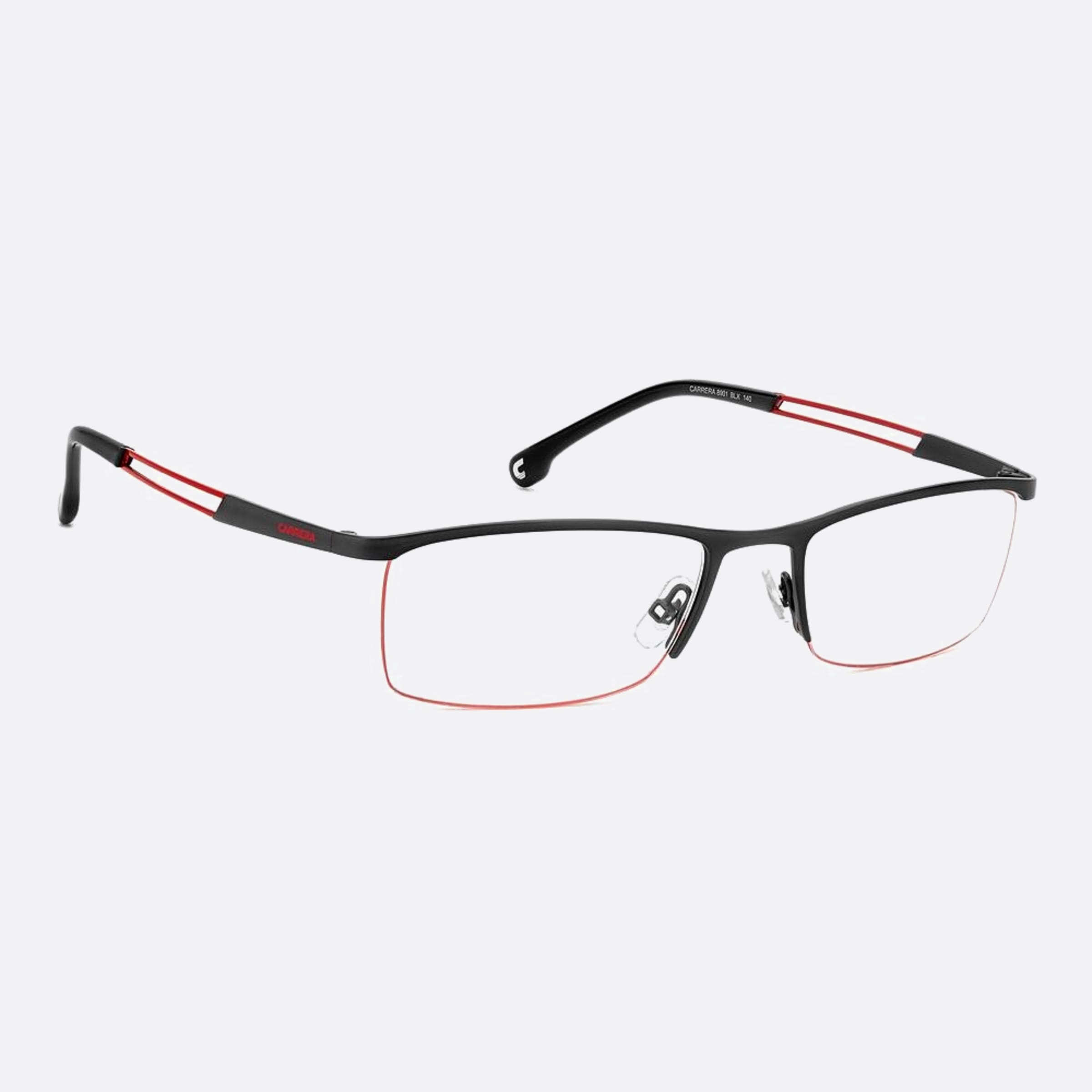 Carrera 54mm Carrera Blx Black Geometric Men Eyeglasses - Detail View