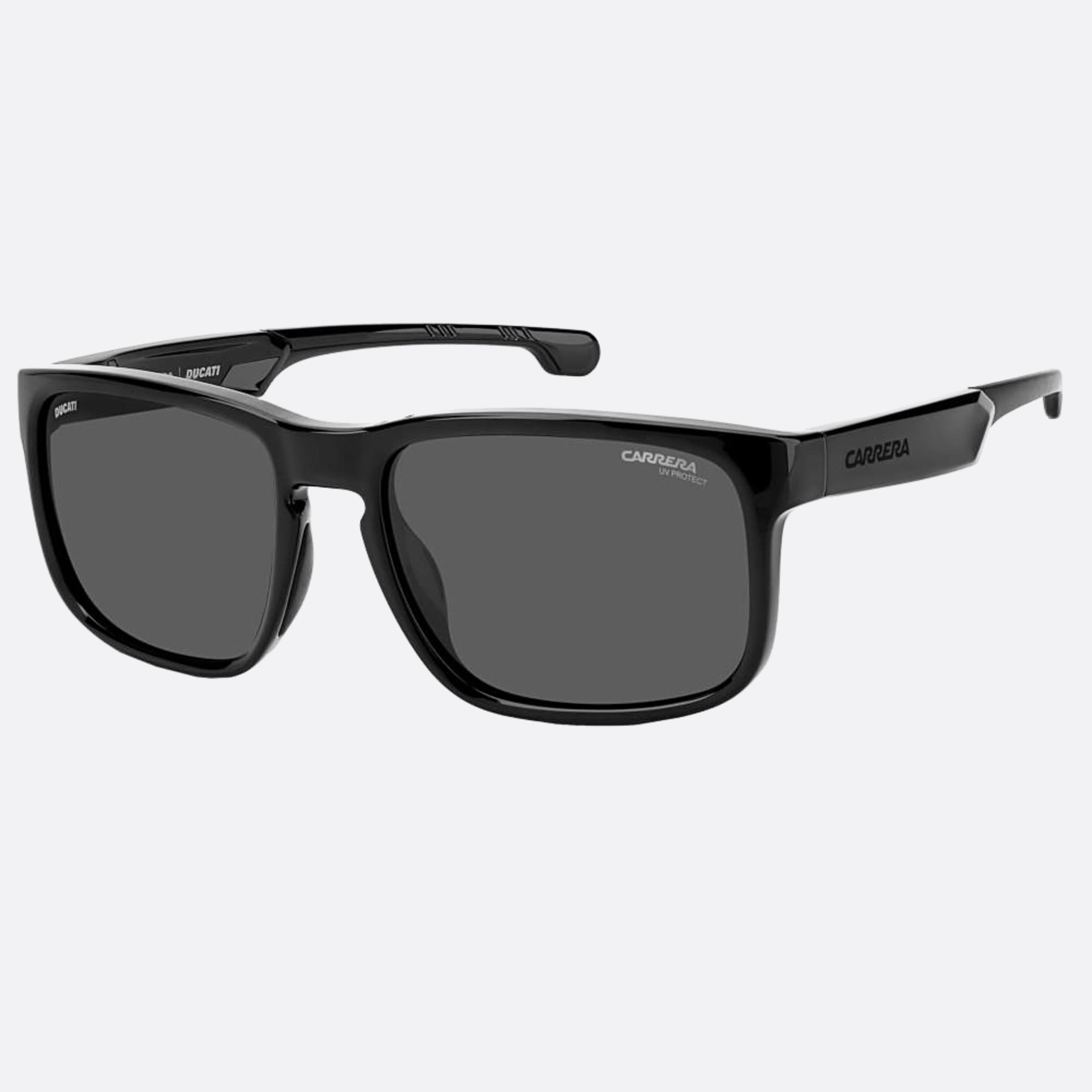 Carrera 57mm Ducati Carduc Black Geometric Men Sunglasses - Side View