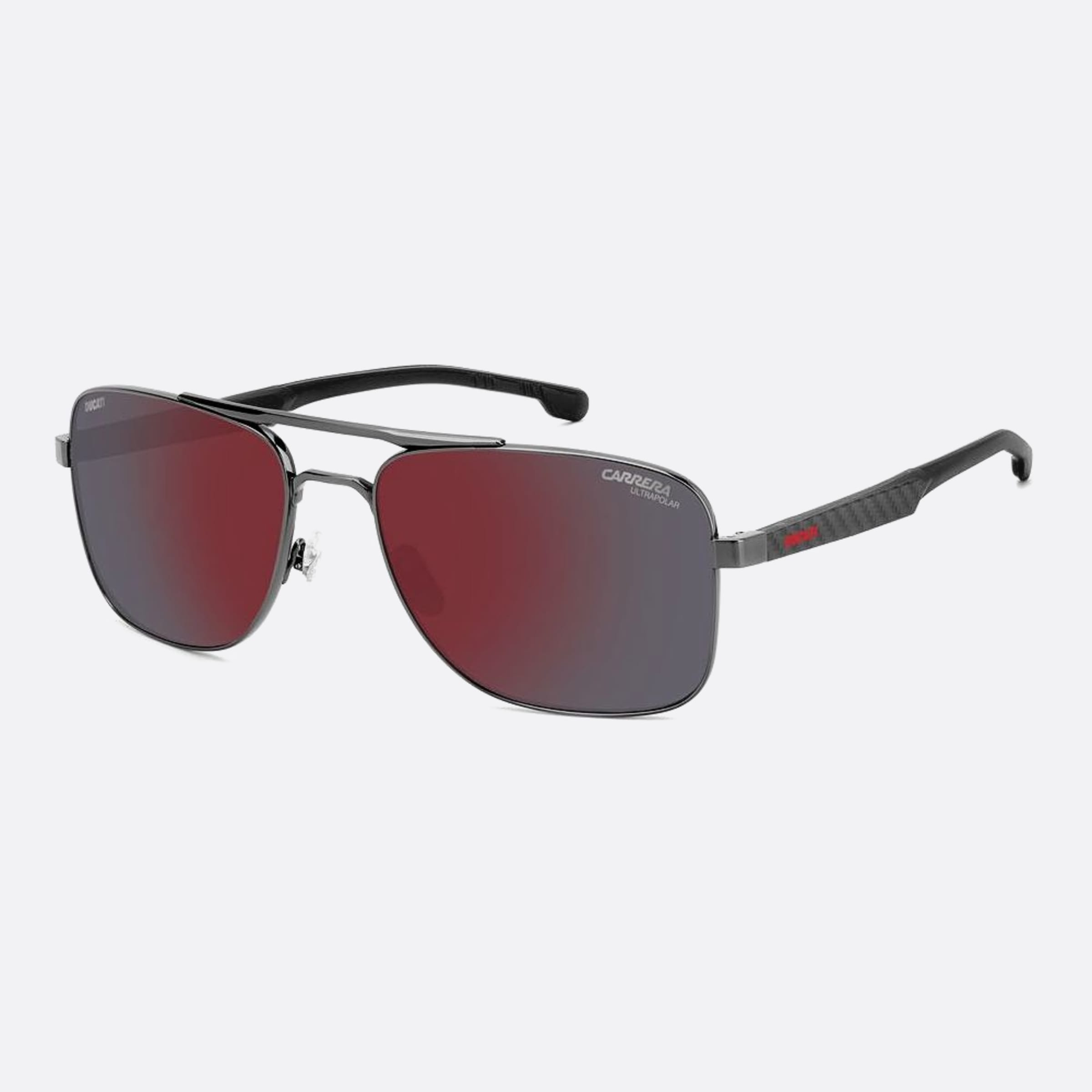 Carrera 60mm Ducati Carduc V81 Ruthenium Squared Polarized Men Sunglasses - Side View