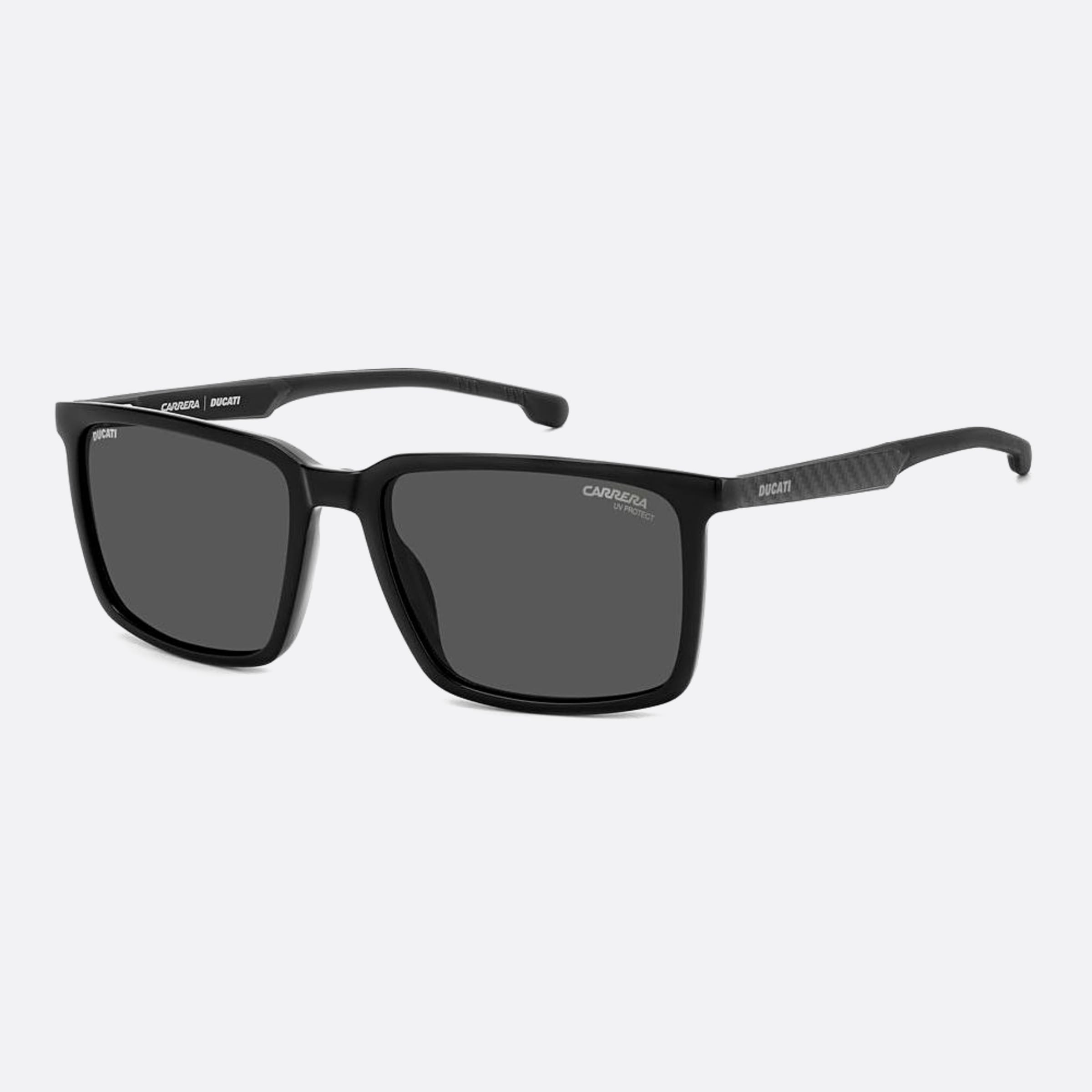 Carrera 56mm Ducati Carduc Black Squared Men Sunglasses - Side View