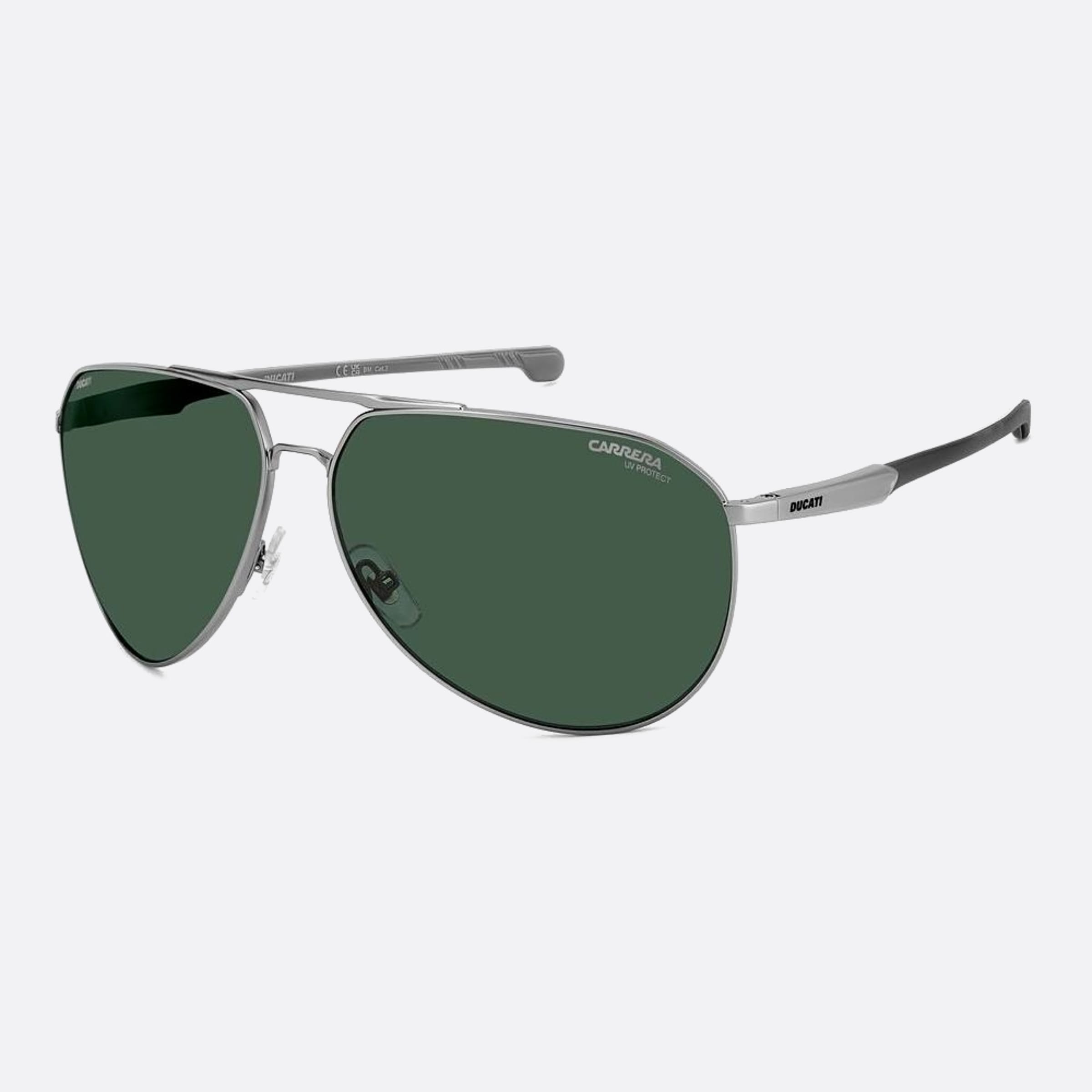 Carrera 67mm Ducati Carduc R80 Grey Pilot Men Sunglasses - Side View