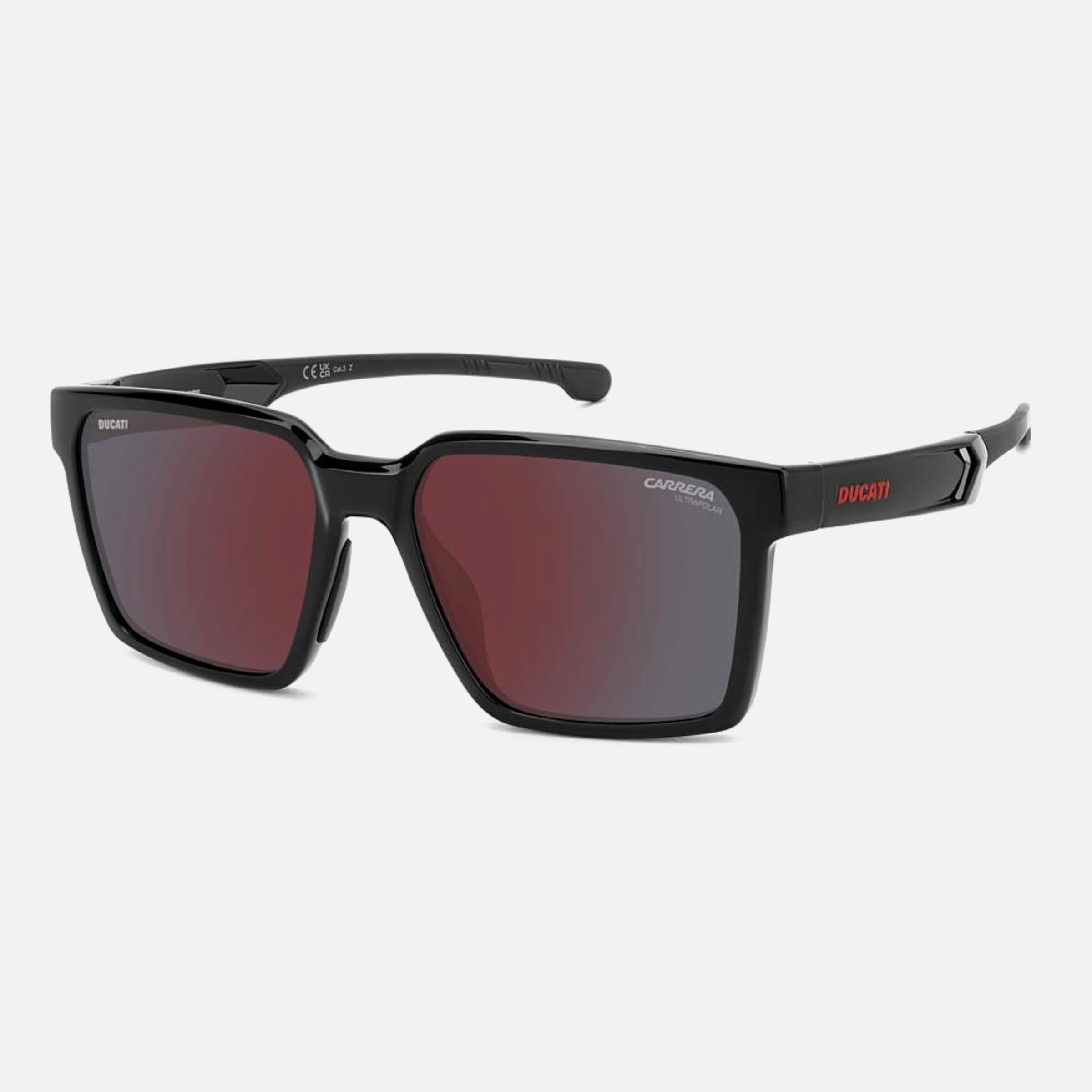 Carrera 56mm Ducati Carduc Oit Black Squared Men Sunglasses - Side View