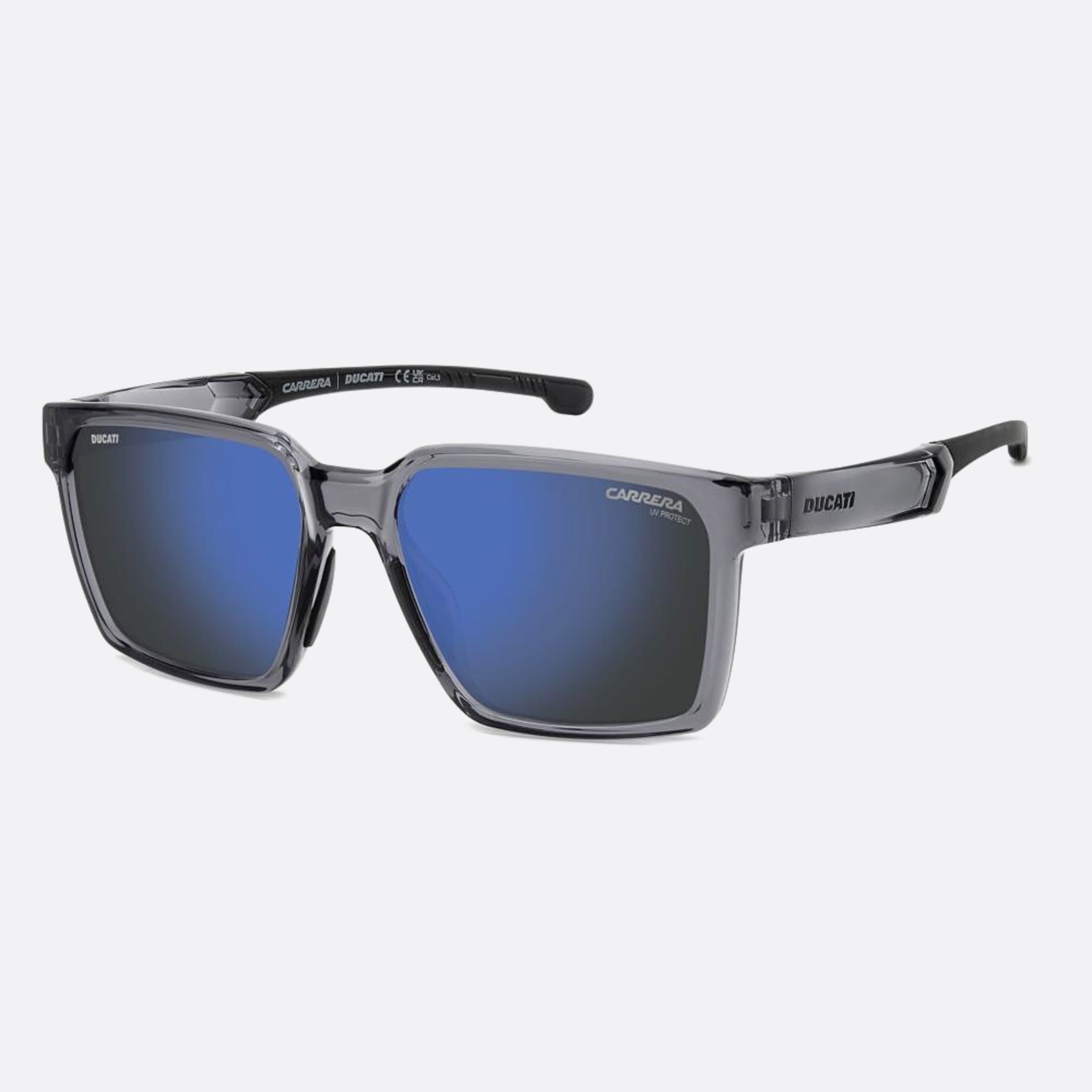 Carrera 56mm Ducati Carduc R6s Grey Squared Men Sunglasses - Side View