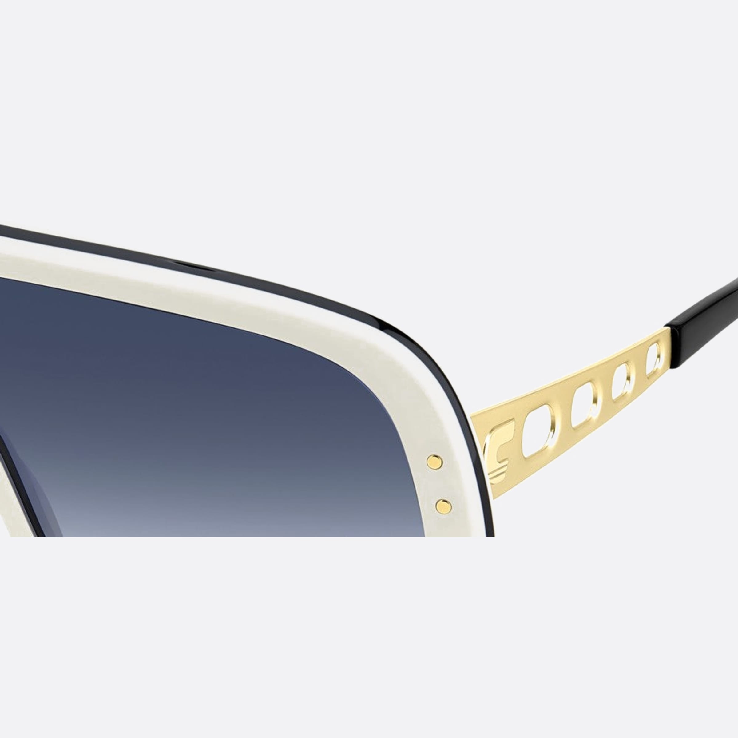 Carrera 99mm Flaglab Special Edition B4e White Shield Men Sunglasses - Detail View