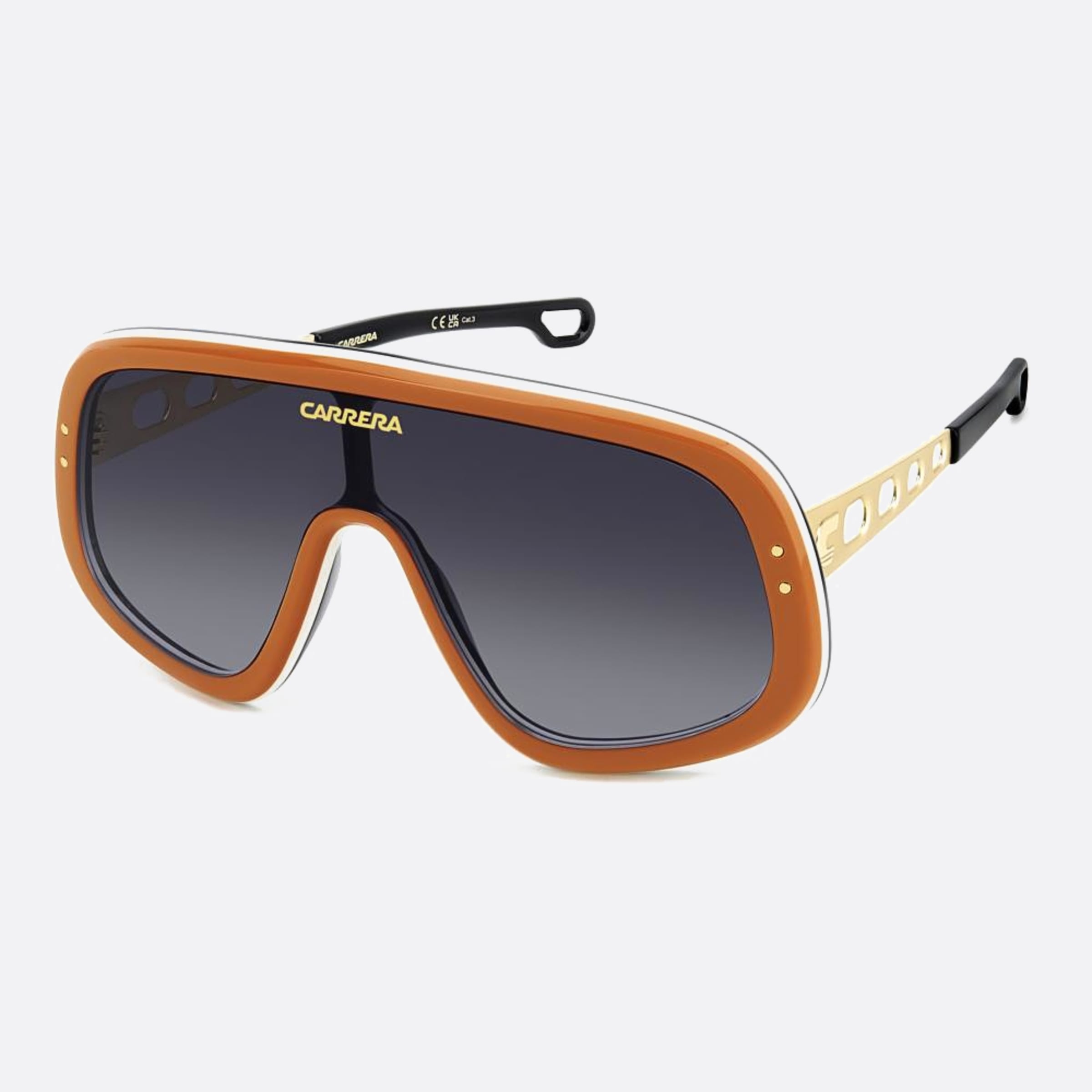 Carrera 99mm Flaglab Special Edition C3e Orange Shield Men Sunglasses - Side View