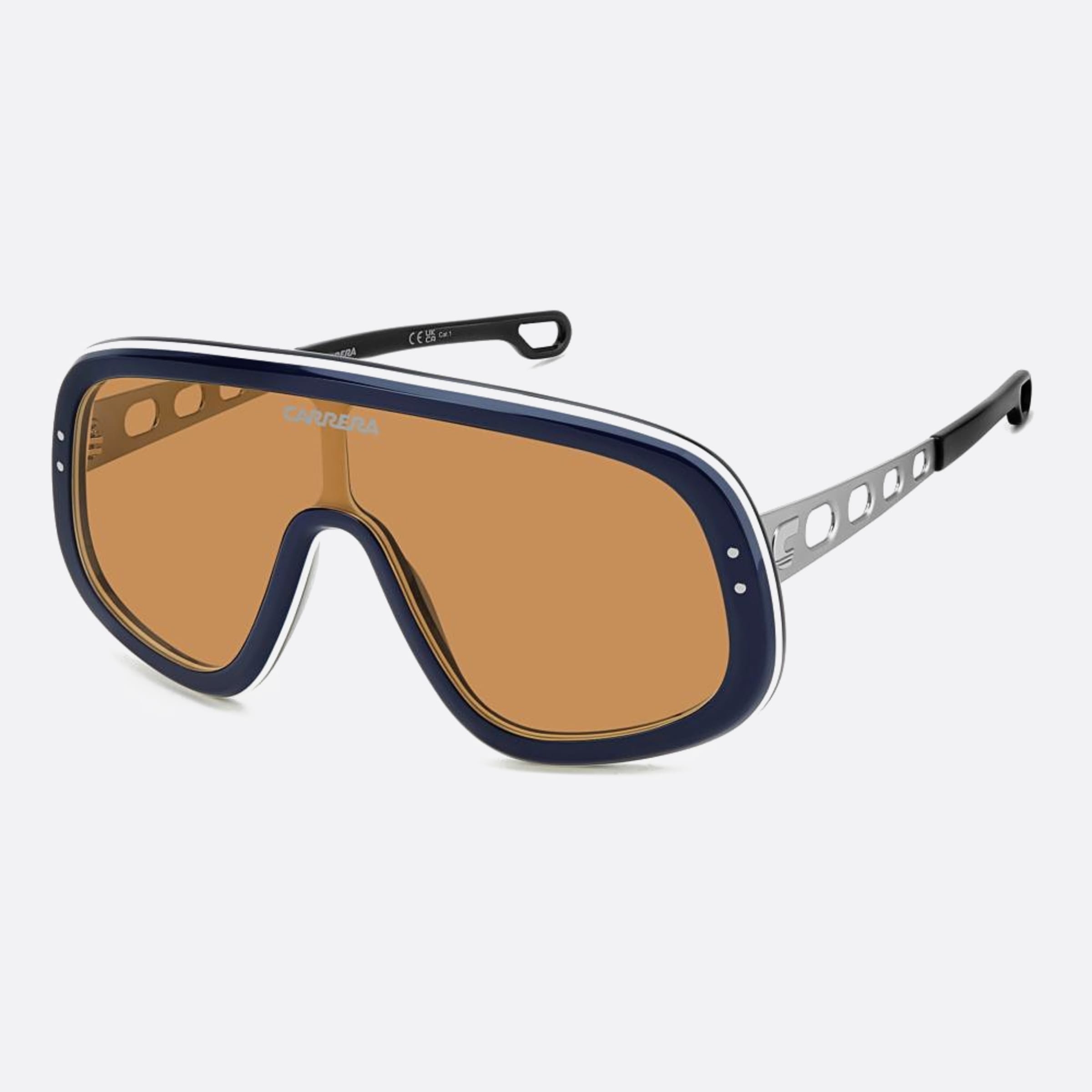 Carrera 99mm Flaglab Special Edition Dty Blue Shield Men Sunglasses - Side View