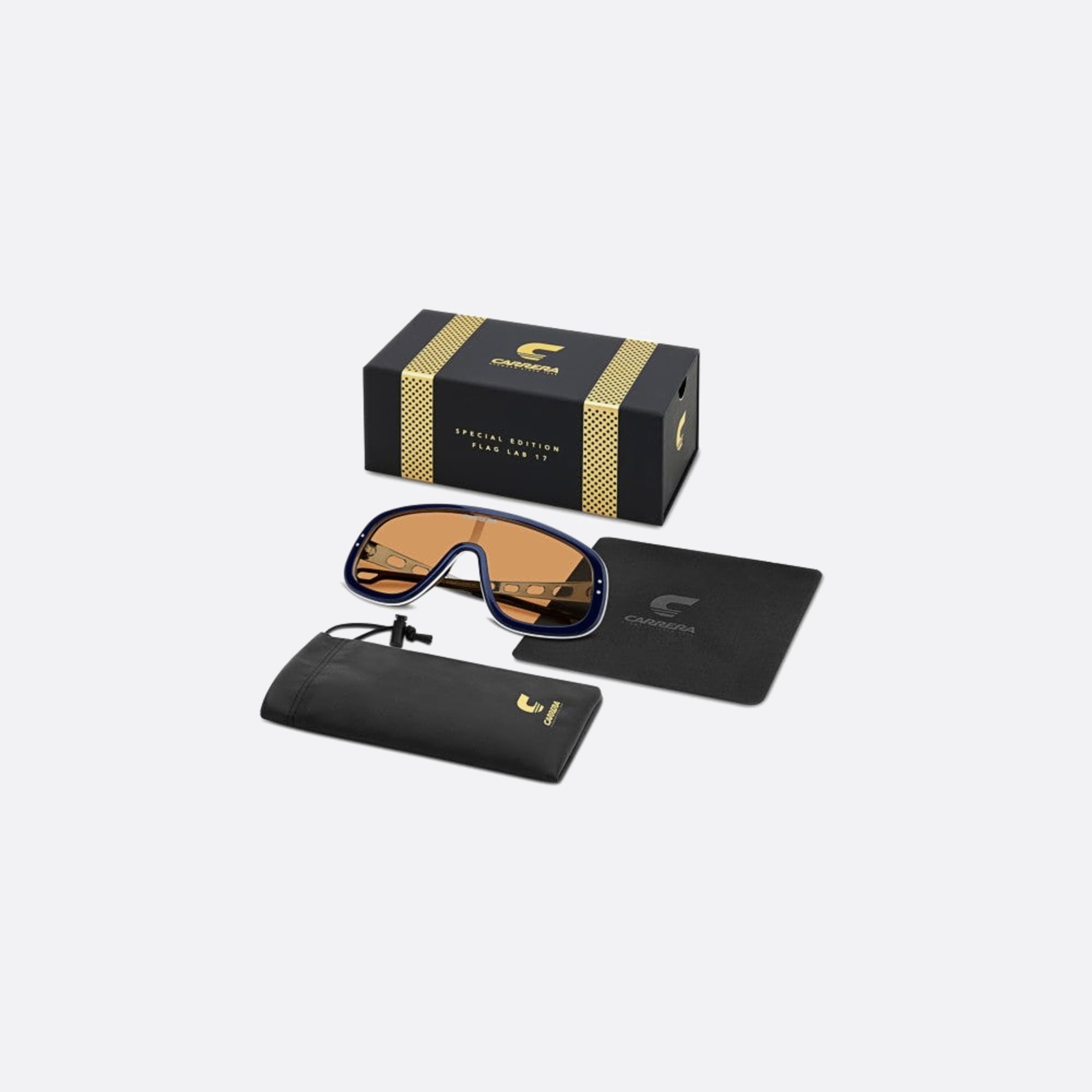 Carrera 99mm Flaglab Special Edition Dty Blue Shield Men Sunglasses - Lifestyle Shot