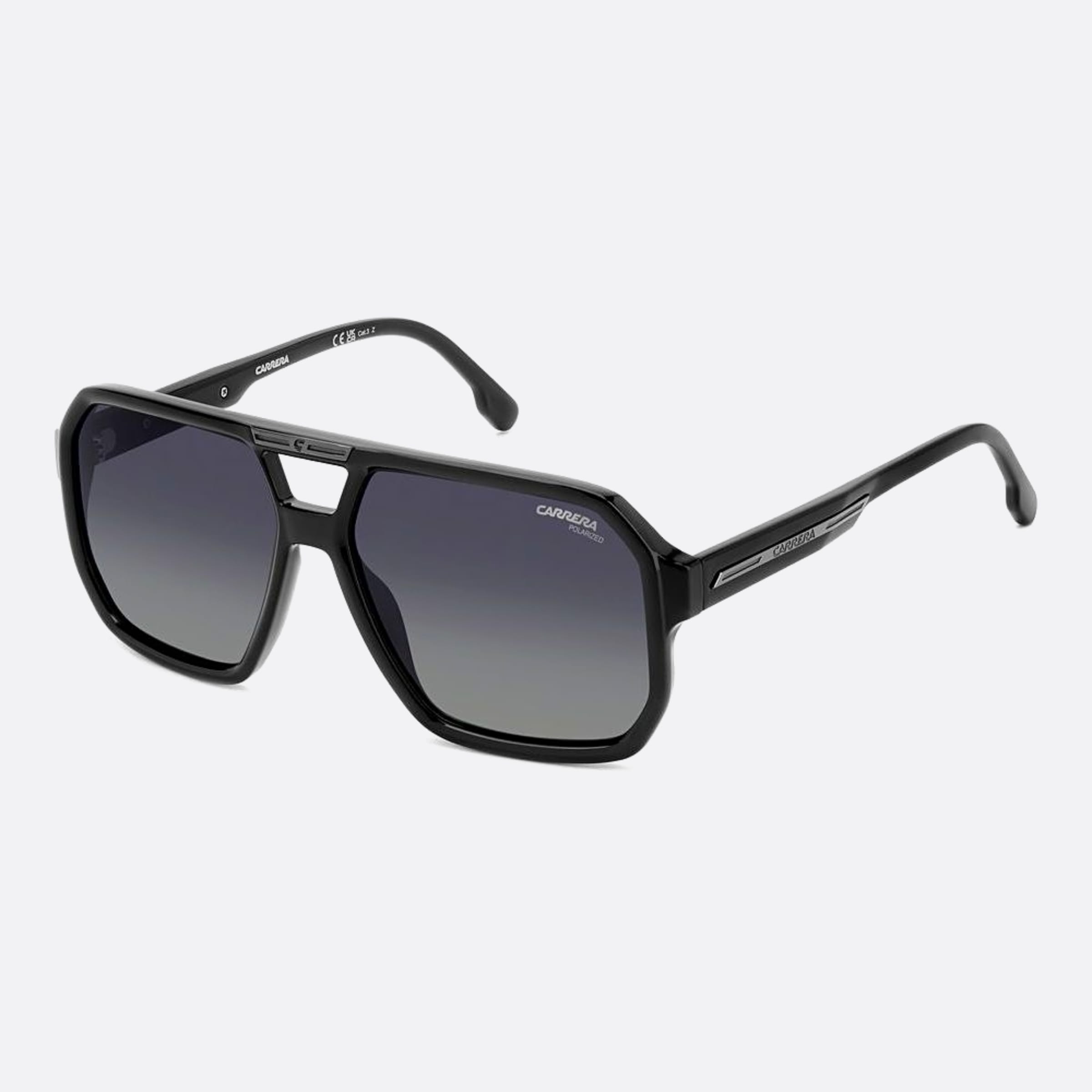 Carrera 60mm Victory Black Squared Polarized Men Sunglasses - Side View