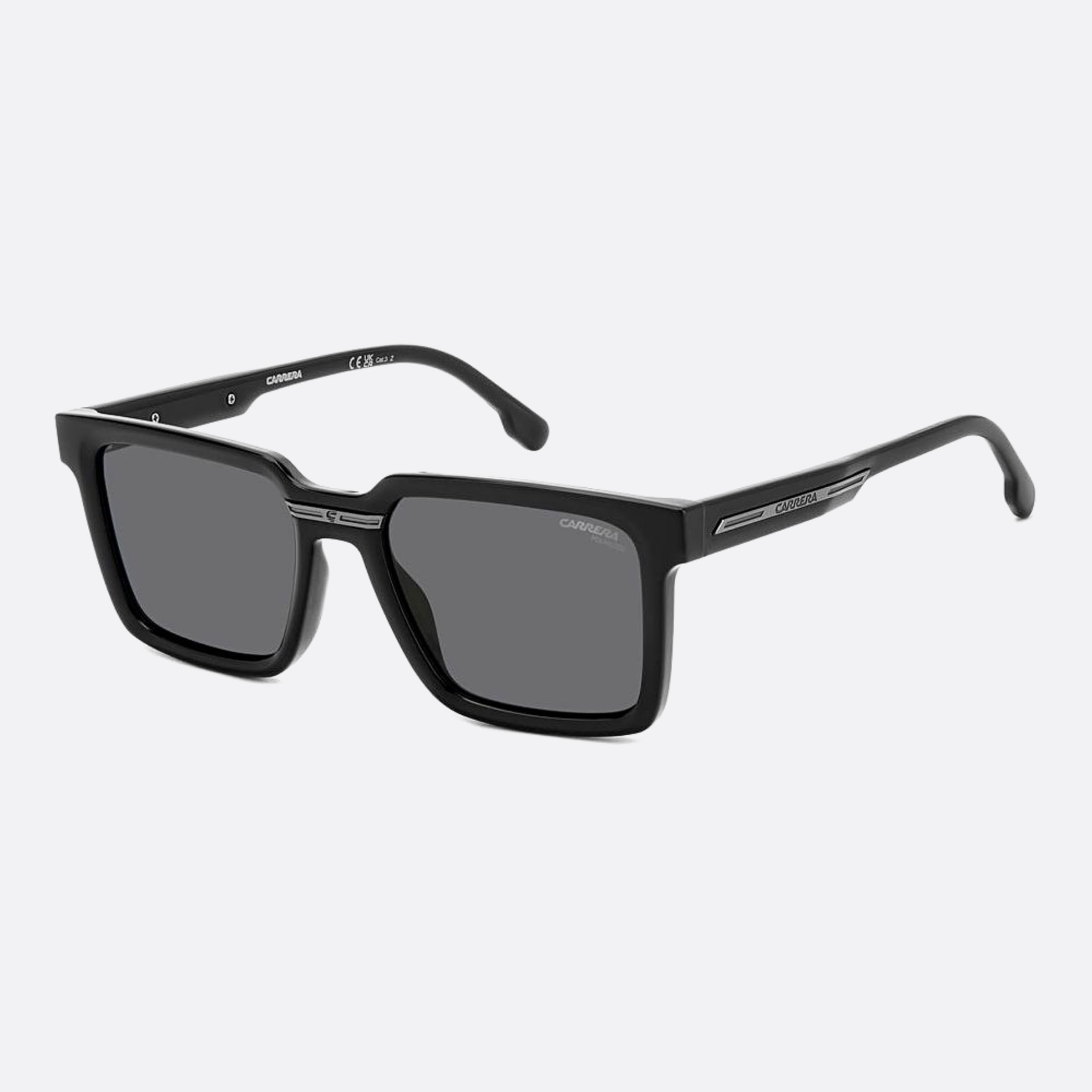 Carrera 54mm Victory Black Geometric Polarized Men Sunglasses - Side View