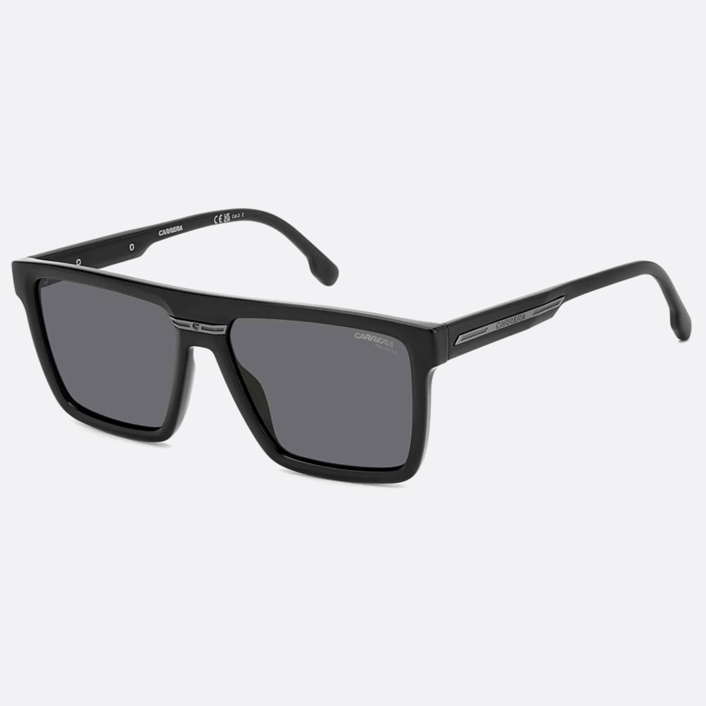 Carrera 58mm Victory Black Geometric Polarized Men Sunglasses - Side View