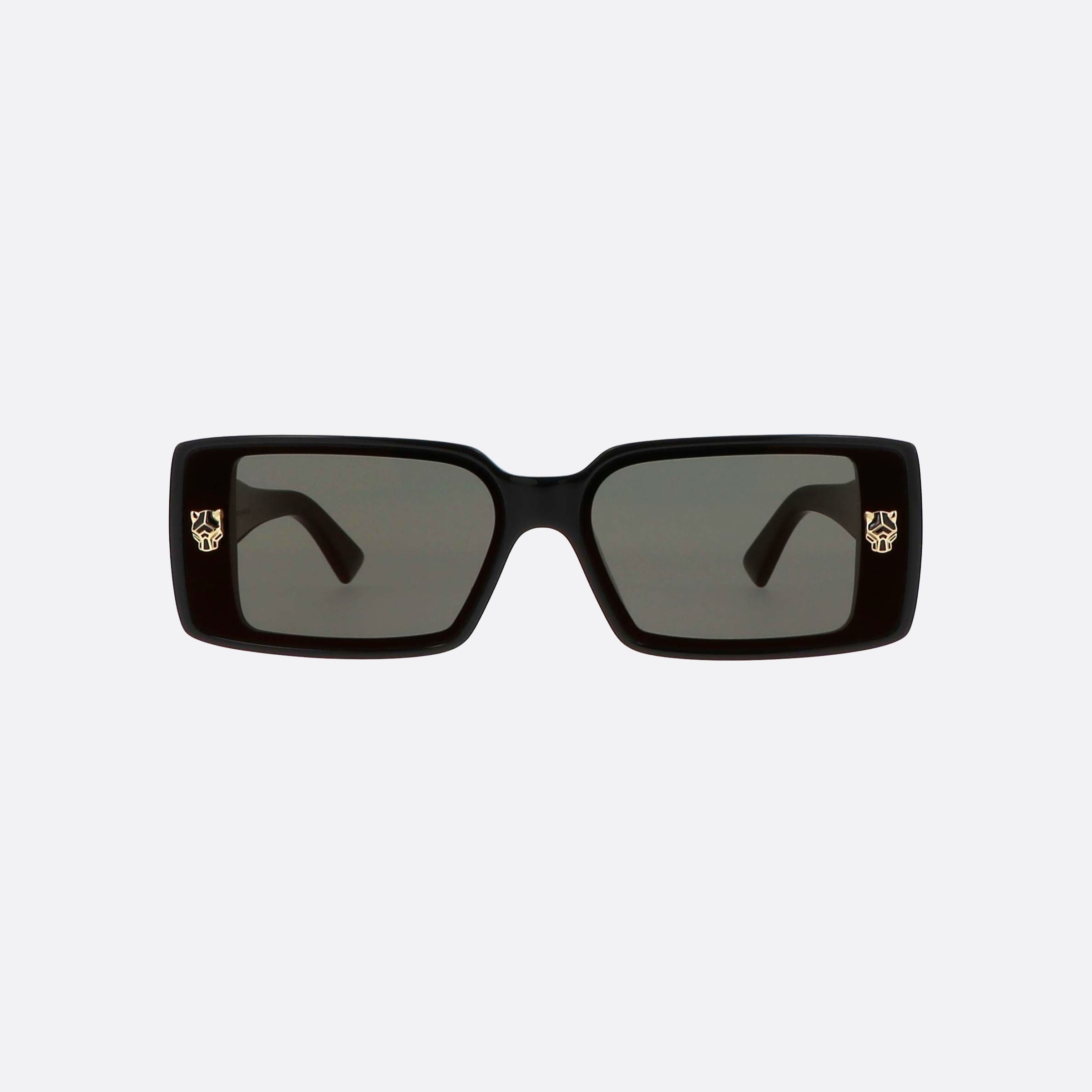 Cartier 64mm Contemporary Bgh Black Geometric Women Sunglasses - Side View