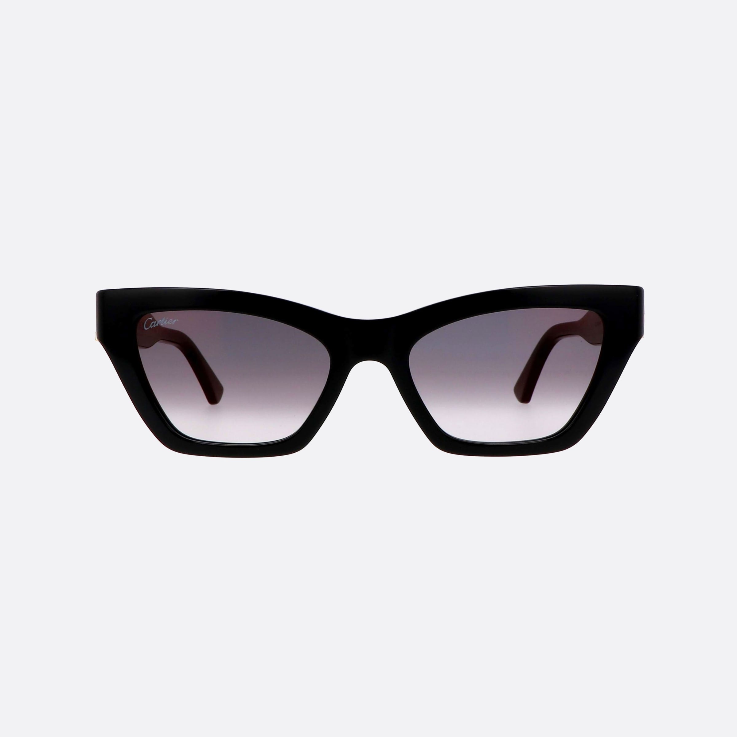 Cartier 53mm Contemporary Gold Cat Eye Women Sunglasses - Side View