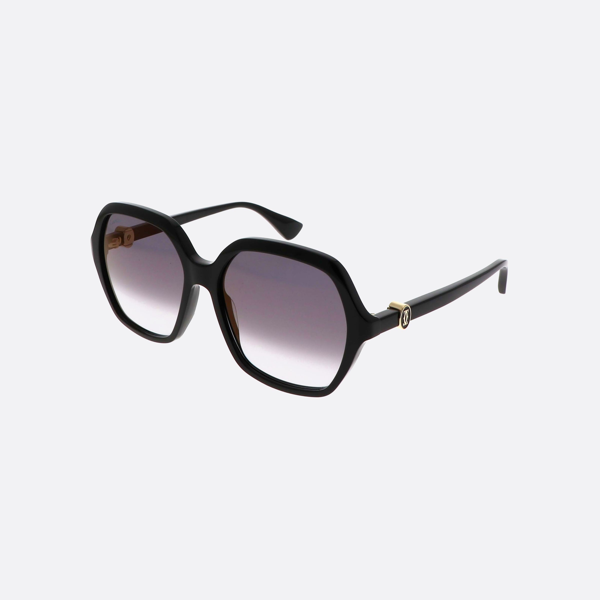 Cartier 57mm Contemporary Bgh Black Oversize Women Sunglasses - Main View