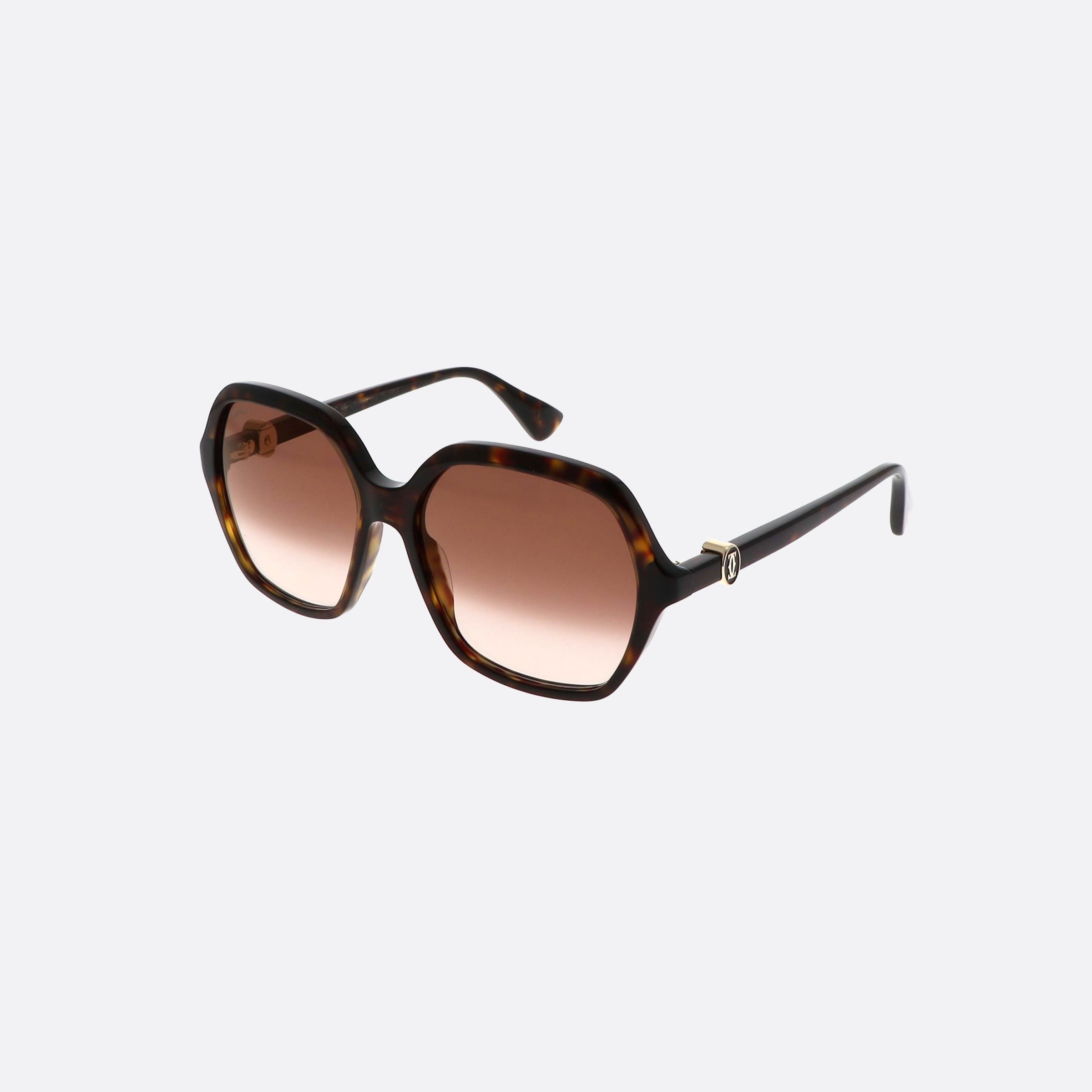 Cartier 57mm Contemporary Havana Oversize Women Sunglasses - Main View