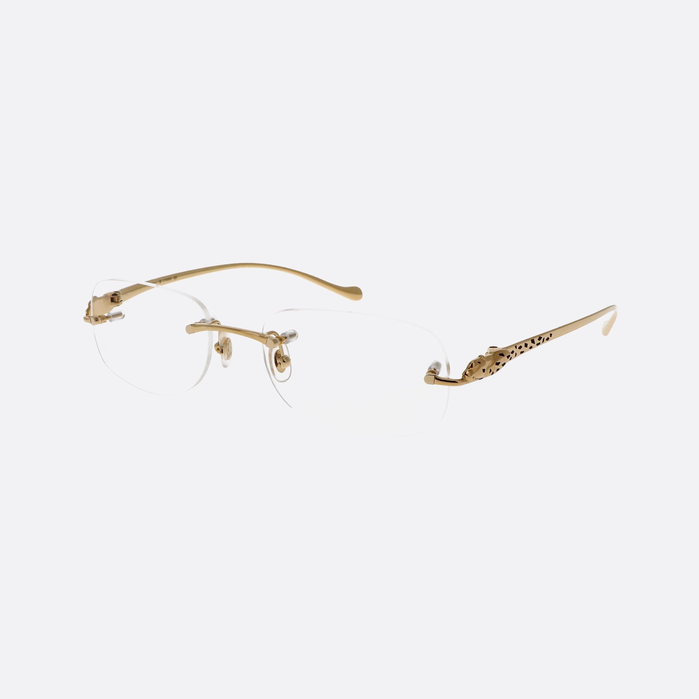 Cartier 52mm Core Range Gold Rectangle Unisex Eyeglasses - Main View