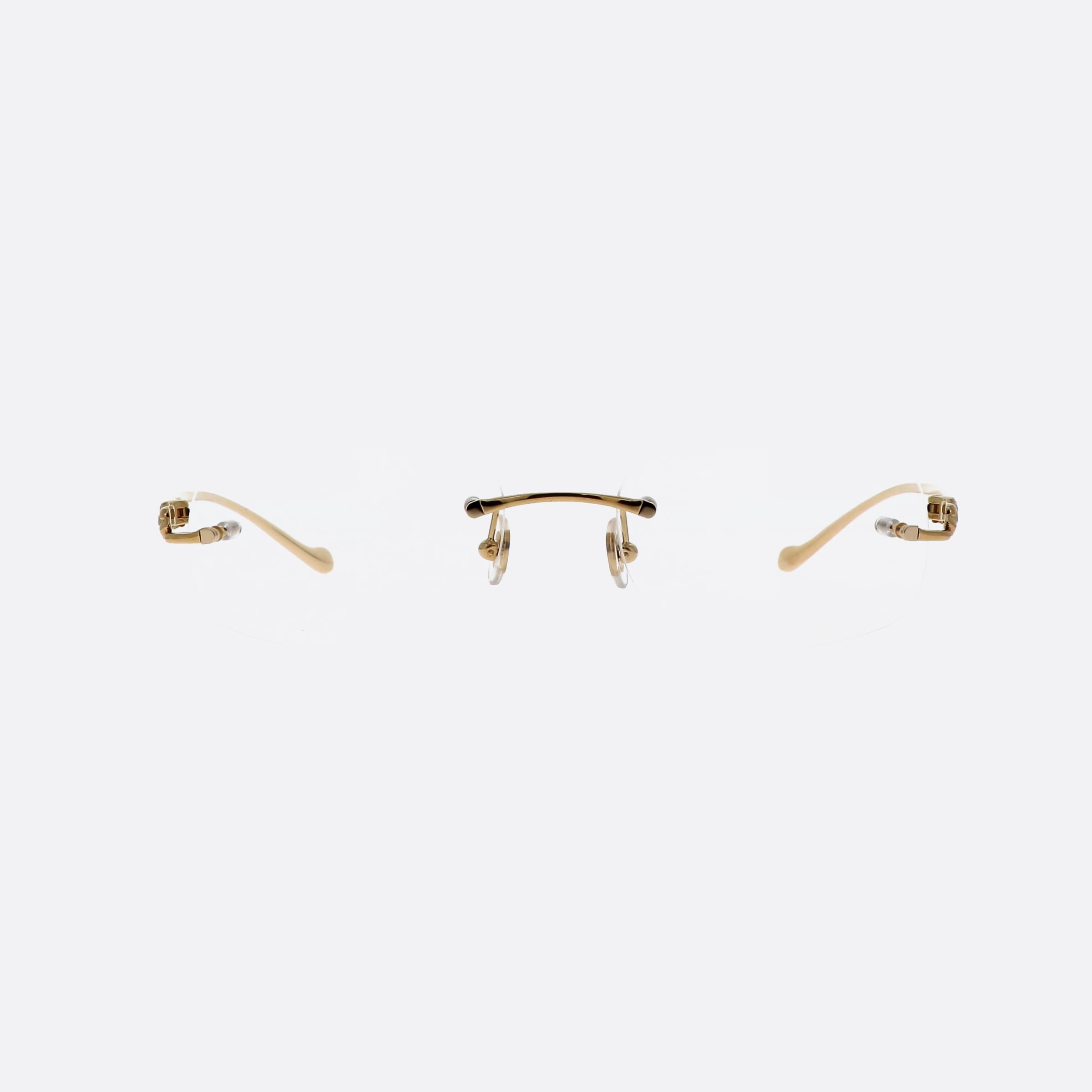 Cartier 52mm Core Range Gold Rectangle Unisex Eyeglasses - Side View