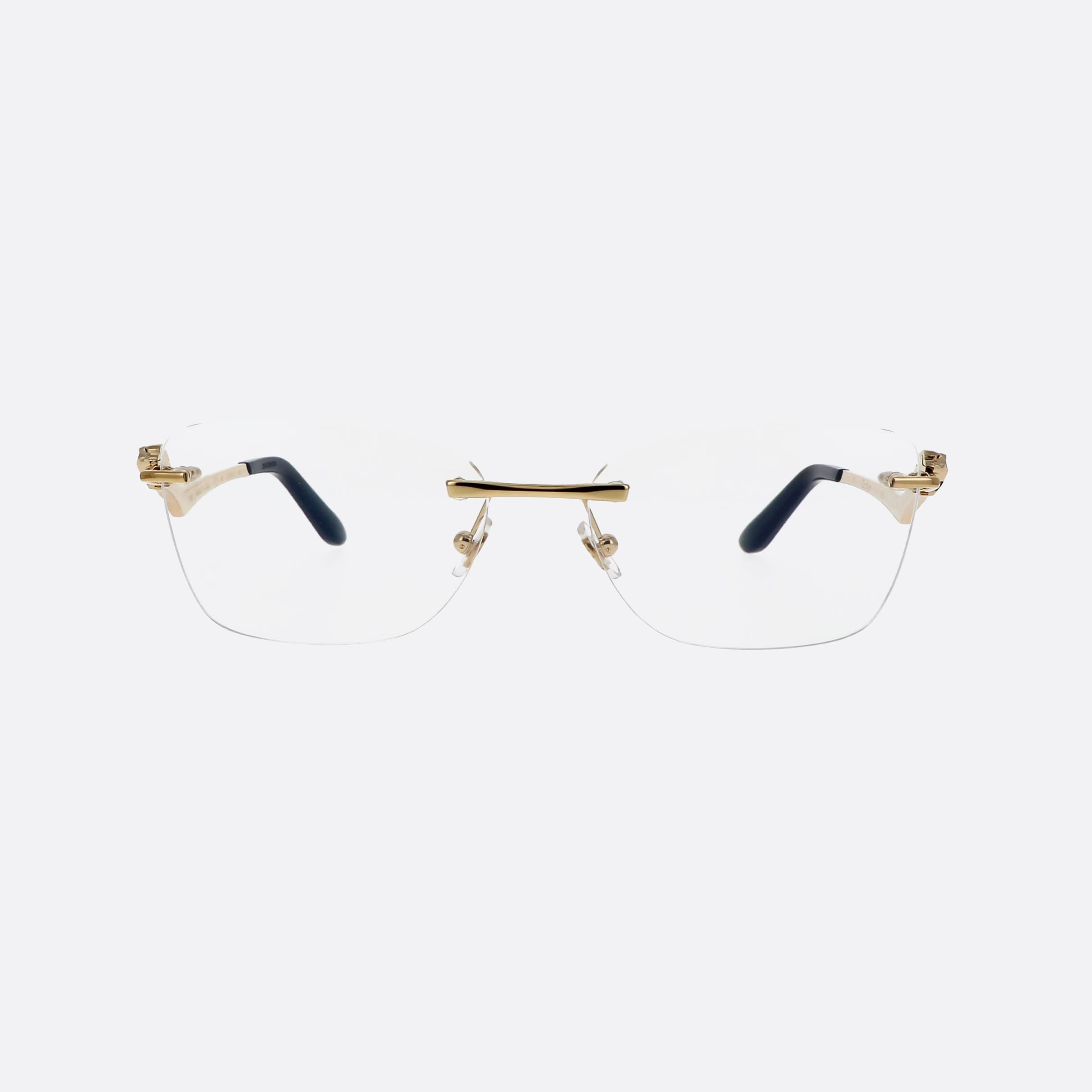 Cartier 57mm Core Range Gold Cat Eyes Women Eyeglasses - Side View