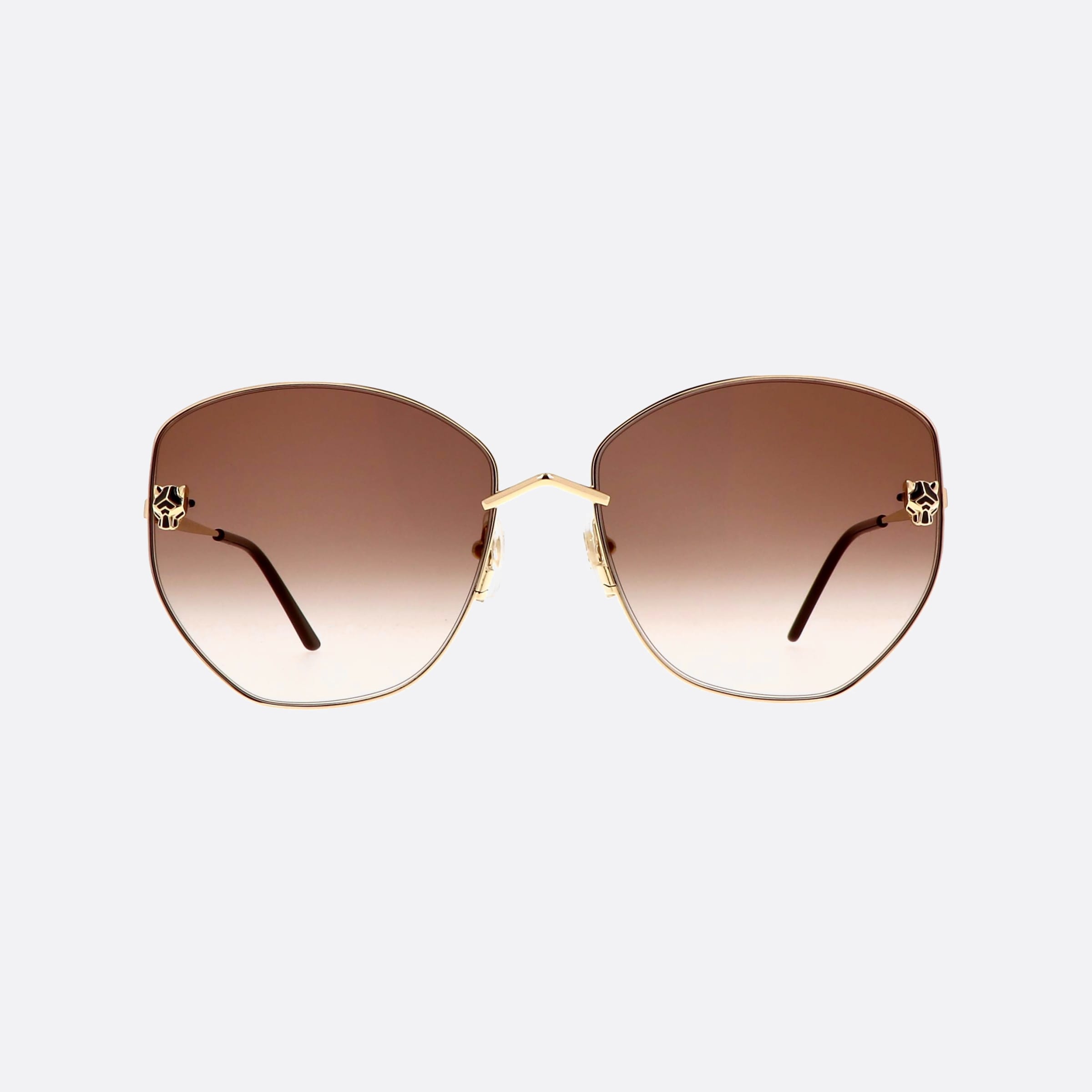 Cartier 62mm Core Range Gold Butterfly Women Sunglasses - Side View