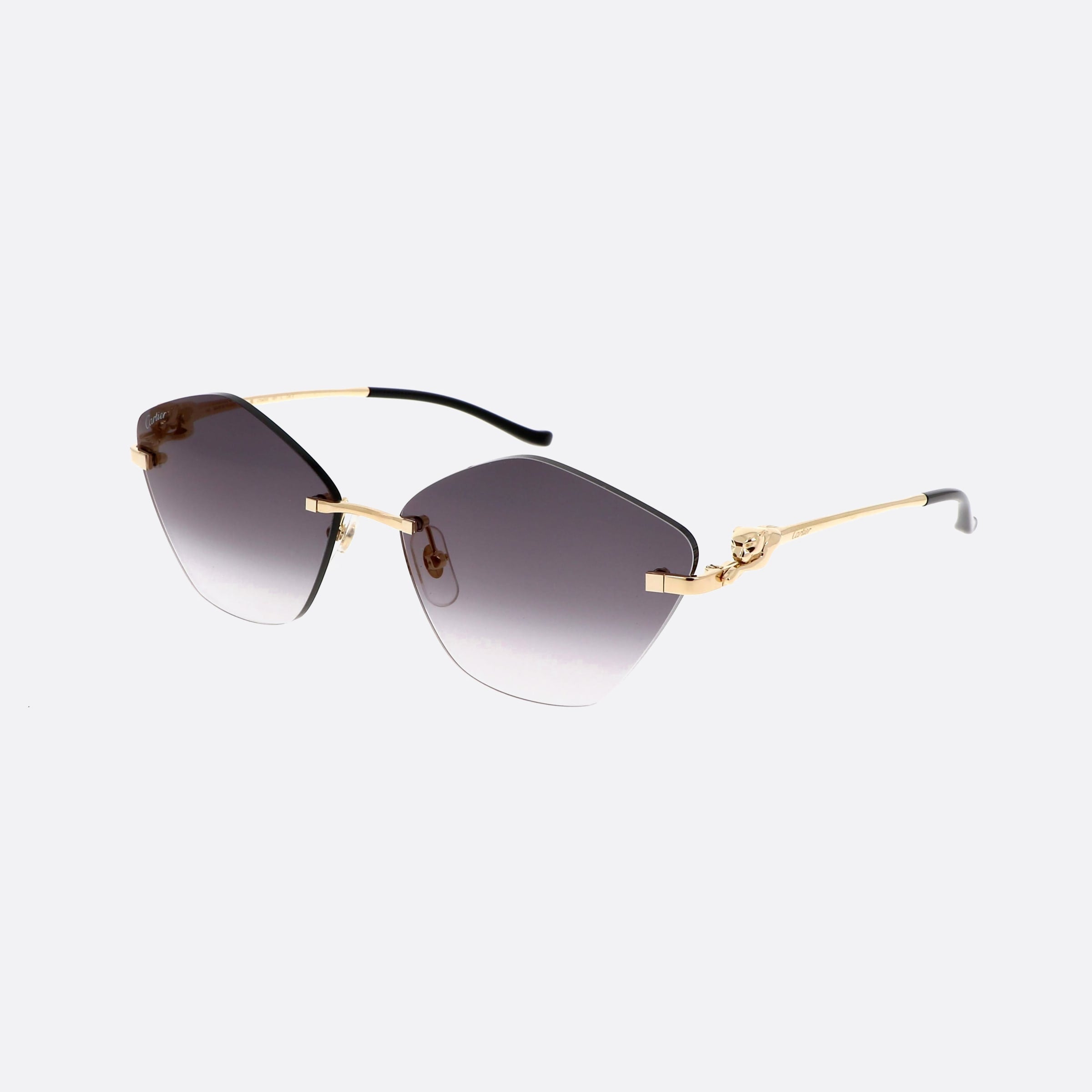 Cartier 61mm Core Range Gold Geometric Women Sunglasses - Main View