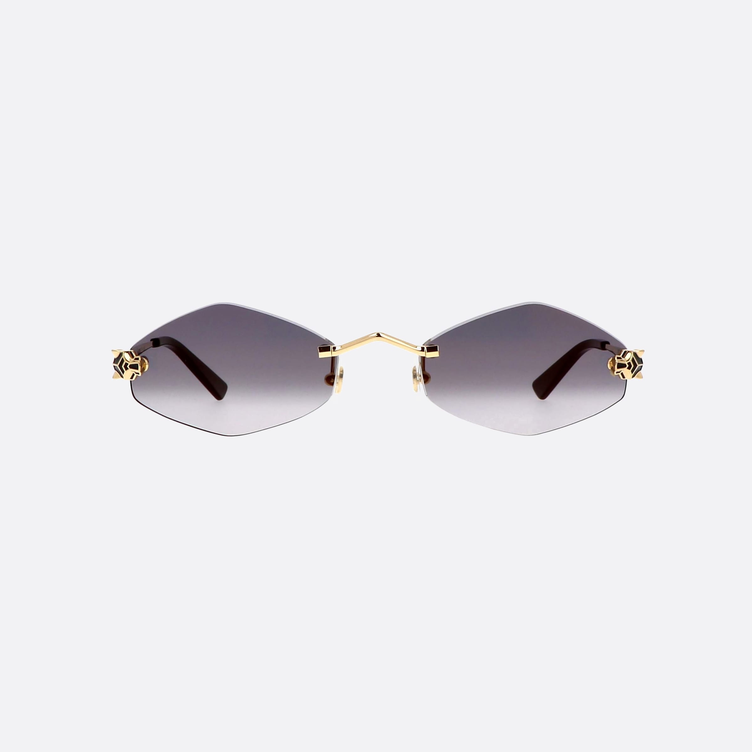 Cartier 55mm Core Range Gold Geometric Polarized Women Sunglasses - Side View