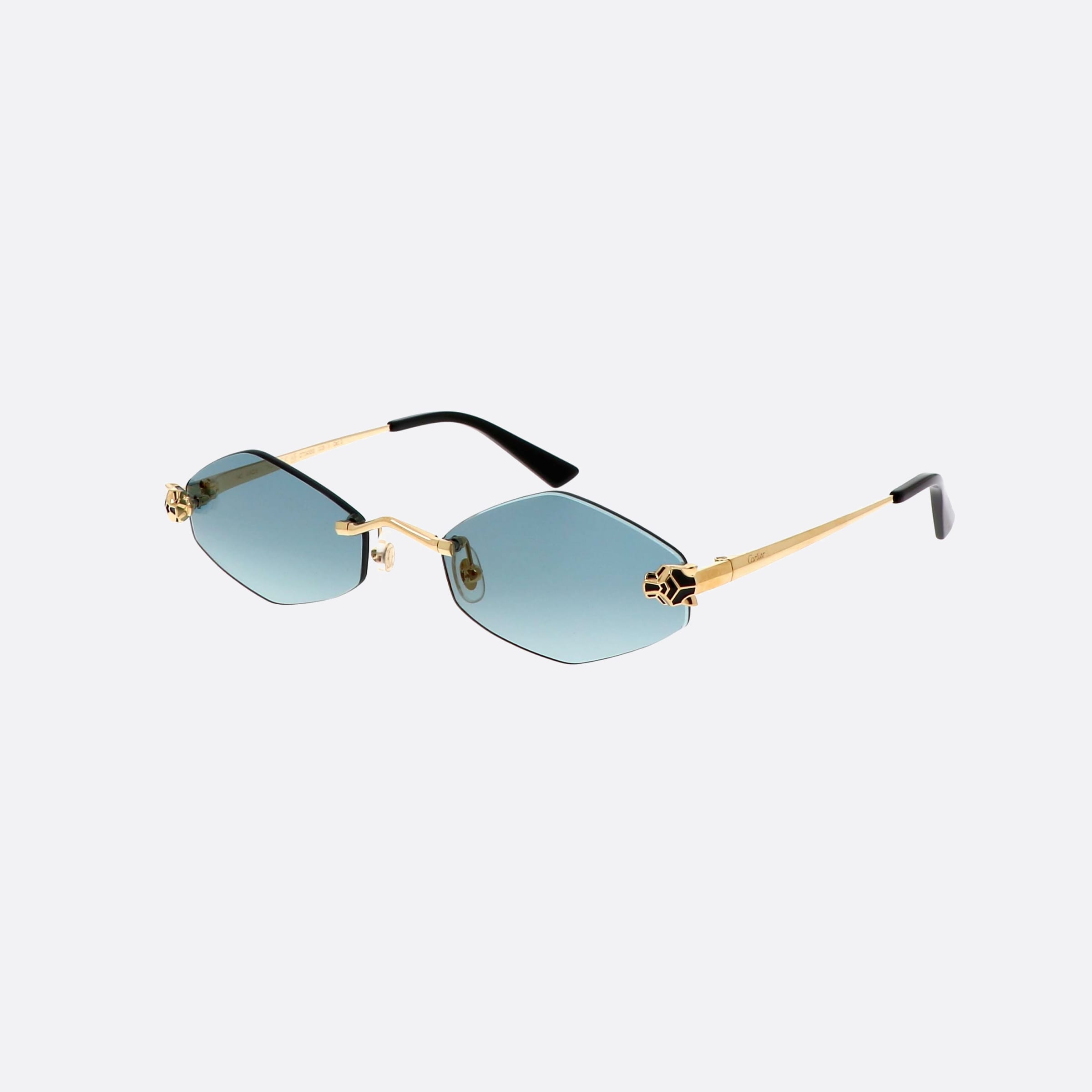 Cartier 55mm Core Range Vgt Gold Geometric Polarized Women Sunglasses - Main View