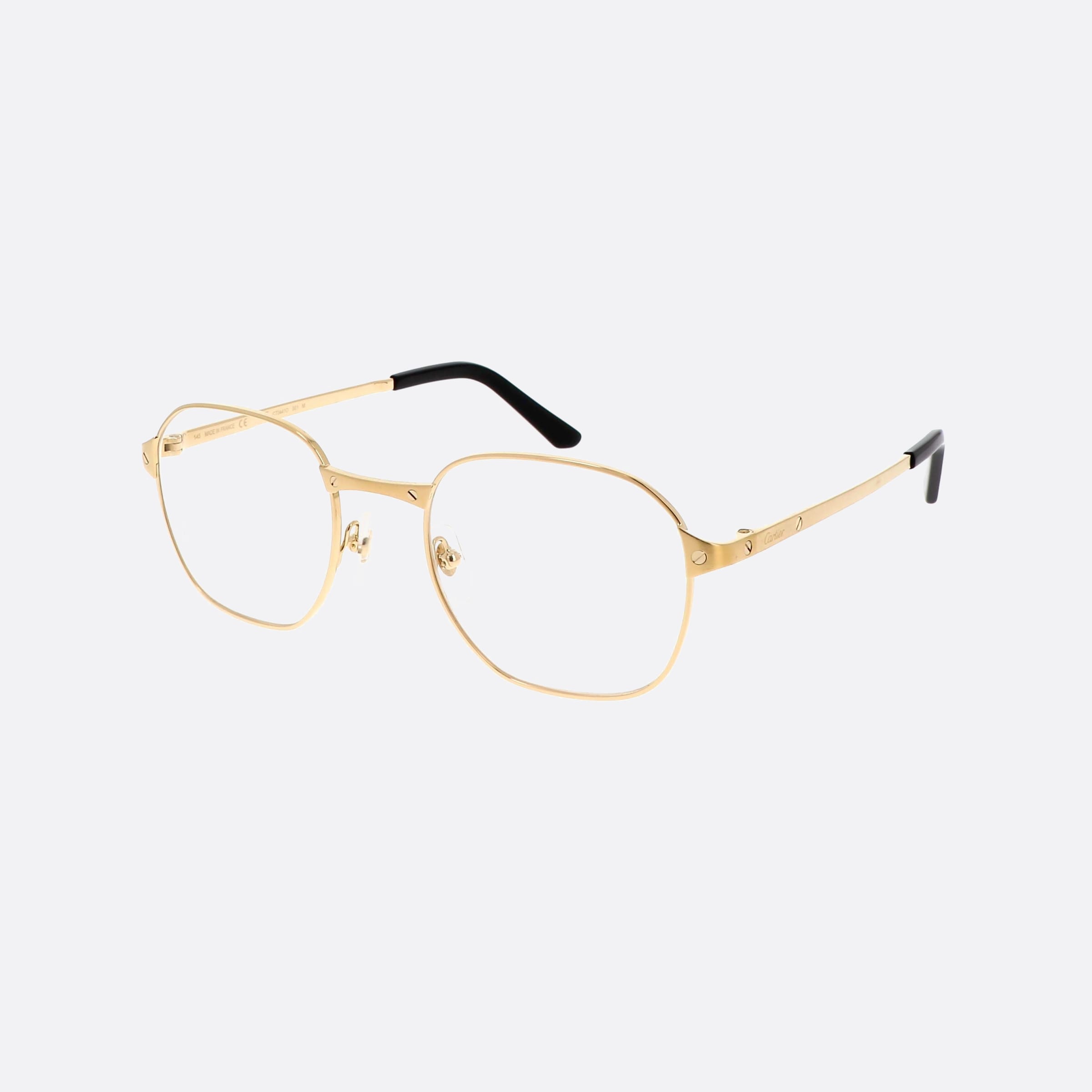 Cartier 51mm Core Range Gold Pantos Men Eyeglasses - Main View