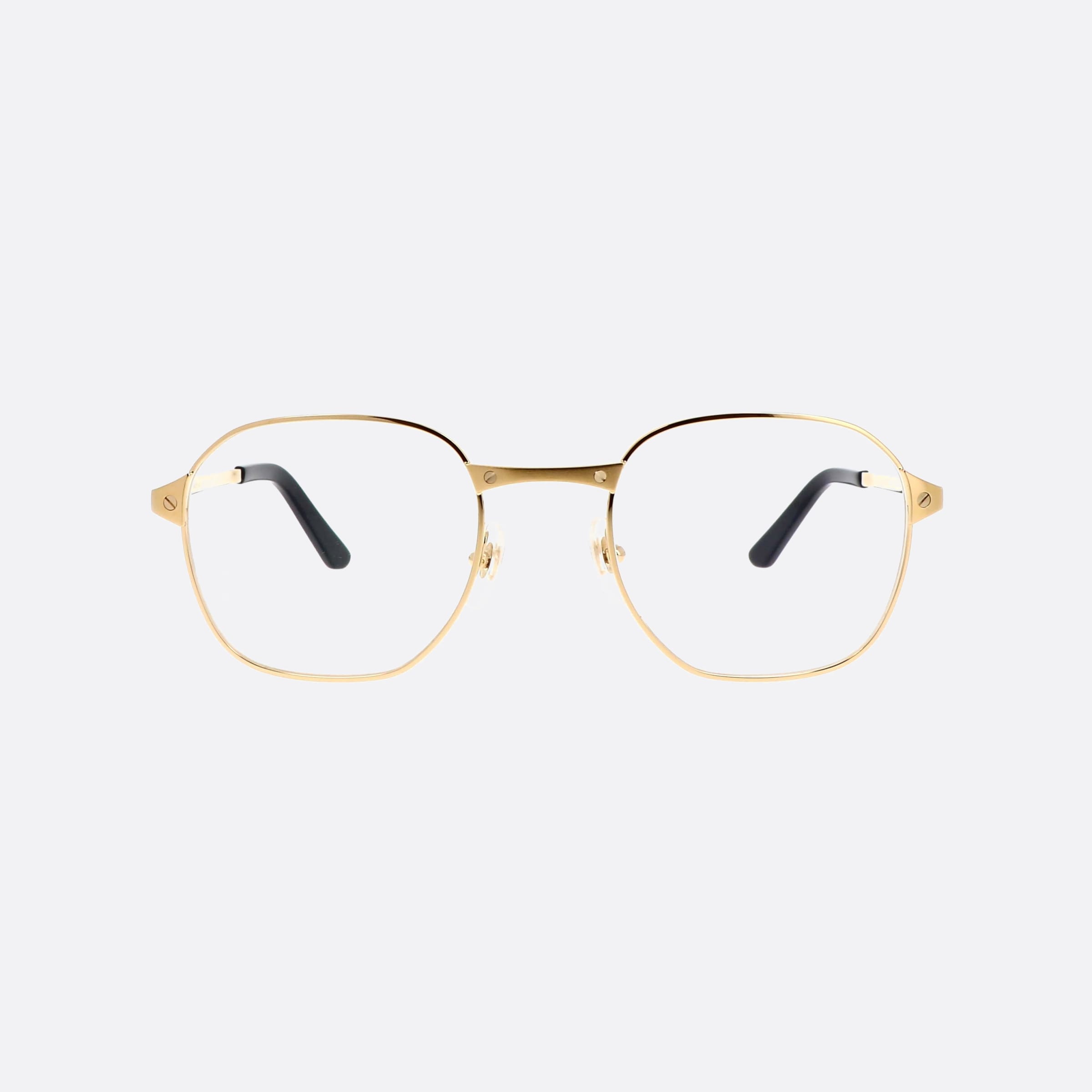 Cartier 51mm Core Range Gold Pantos Men Eyeglasses - Side View