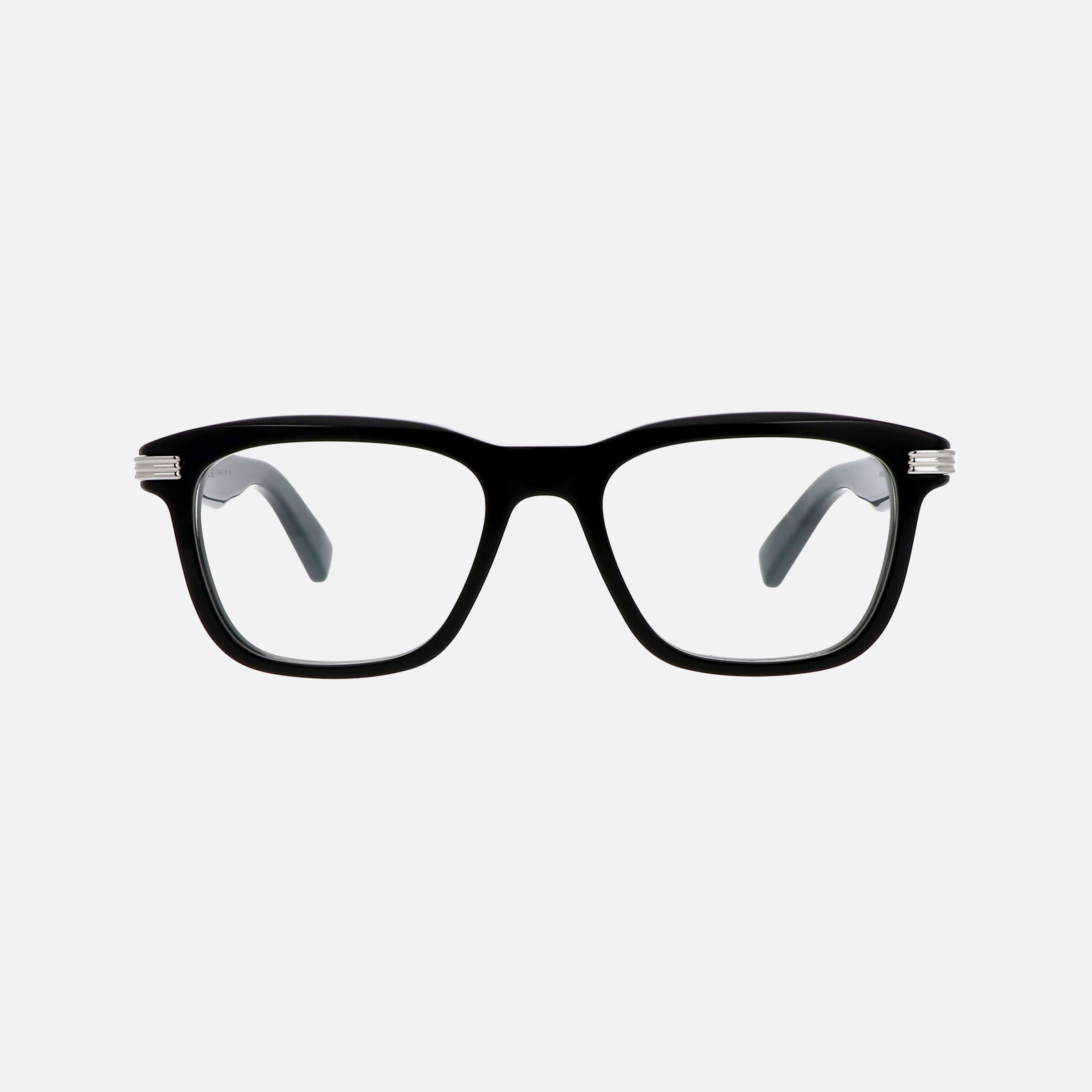 Cartier 54mm Core Range Black Rectangle Men Eyeglasses - Side View