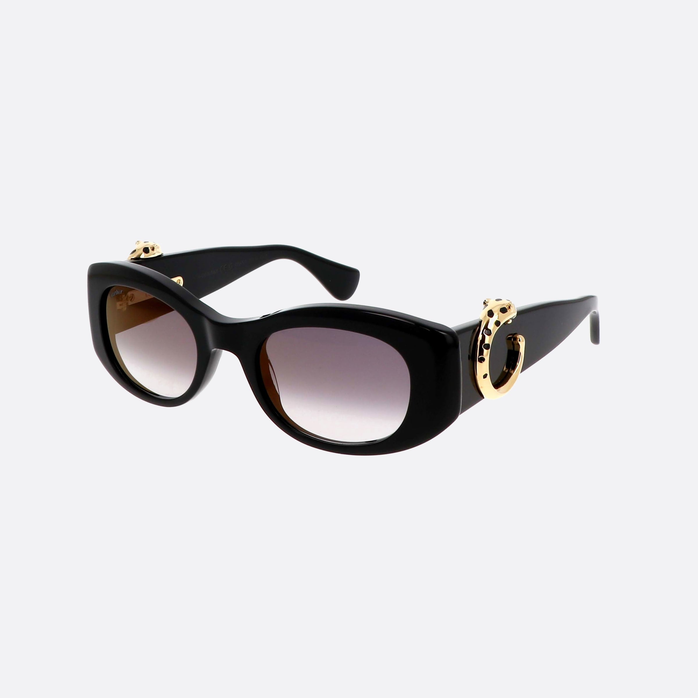 Cartier 51mm Core Range Black Cat Eyes Unisex Sunglasses - Main View