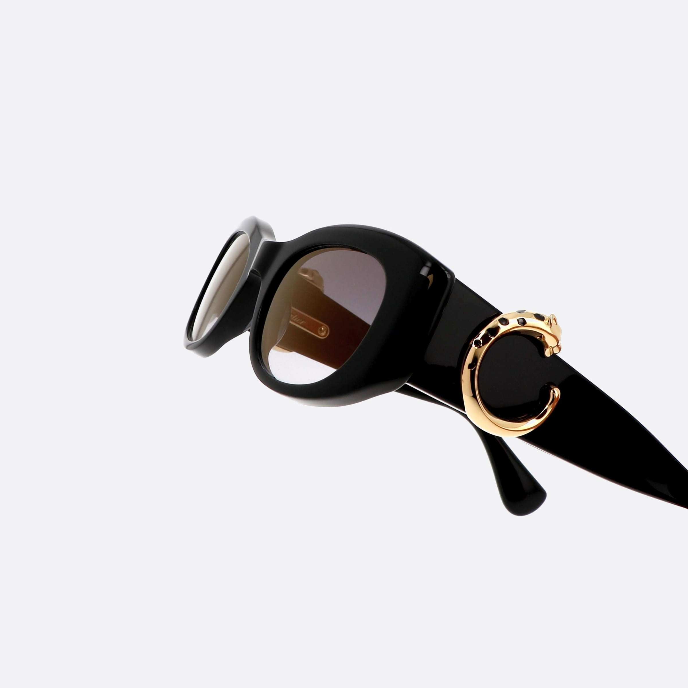 Cartier 51mm Core Range Black Cat Eyes Unisex Sunglasses - Lifestyle Shot