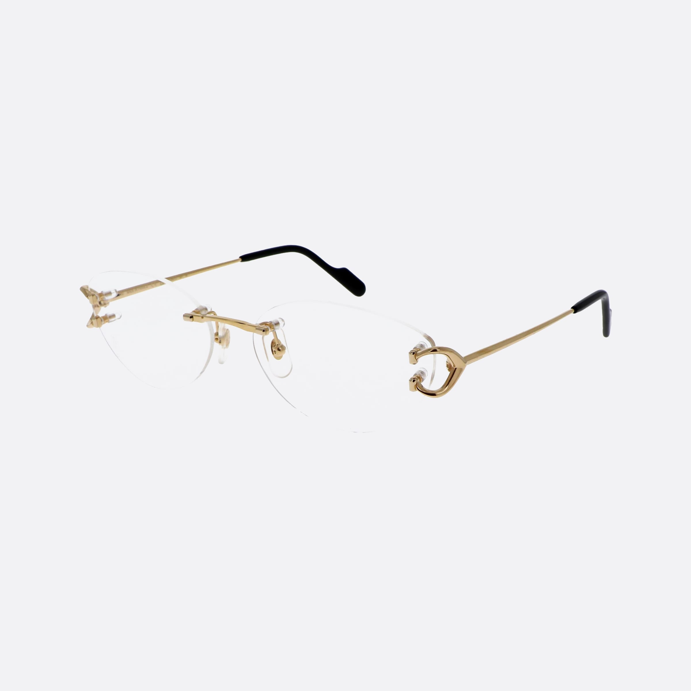 Cartier 57mm Core Range Gold Cat Eye Women Eyeglasses - Main View