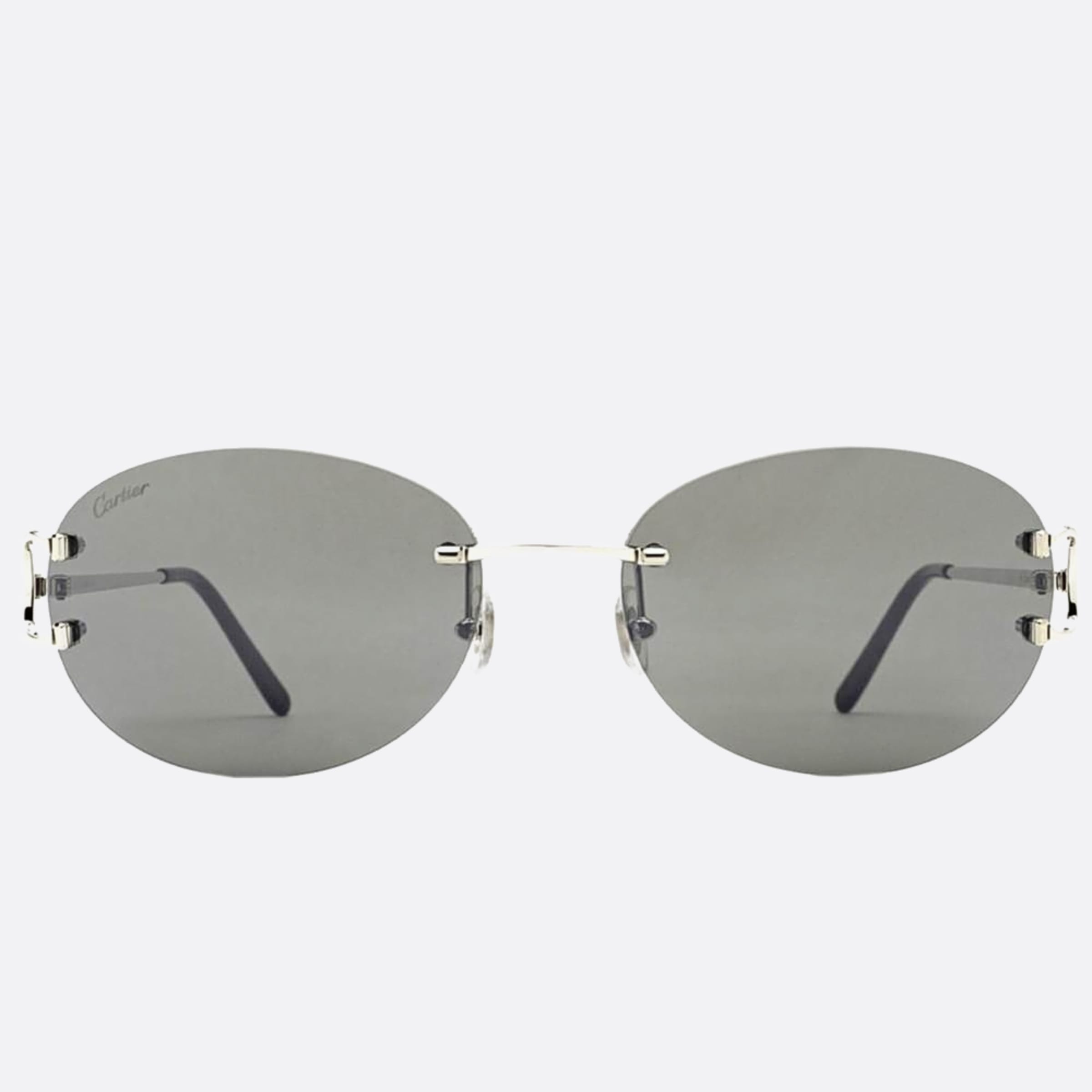 Cartier 58mm Ct0029rs Silver Geometric Women Sunglasses - Main View