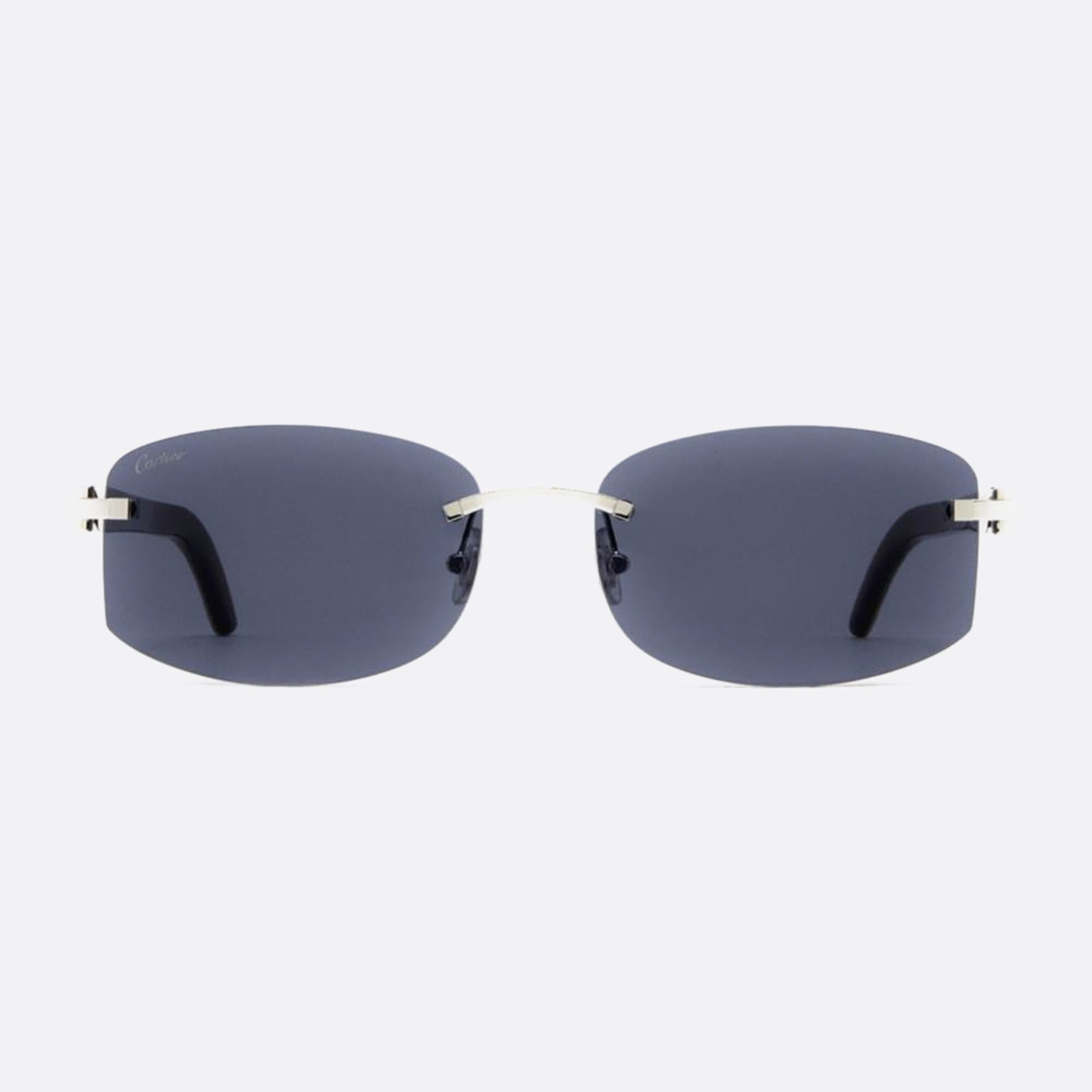 Cartier 60mm Ct0031rs Silver Squared Women Sunglasses - Main View