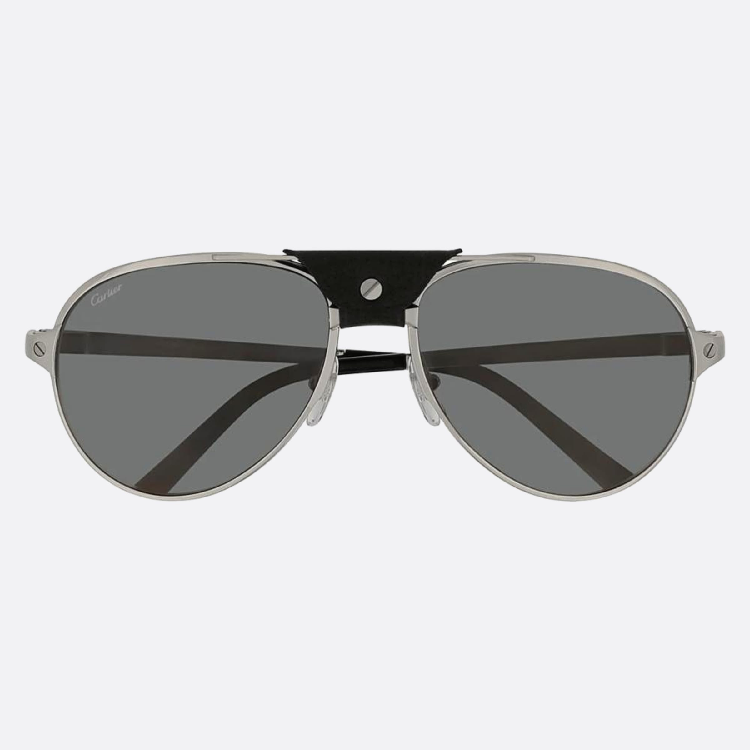 Cartier 61mm Ruthenium Pilot Polarized Men Sunglasses - Main View