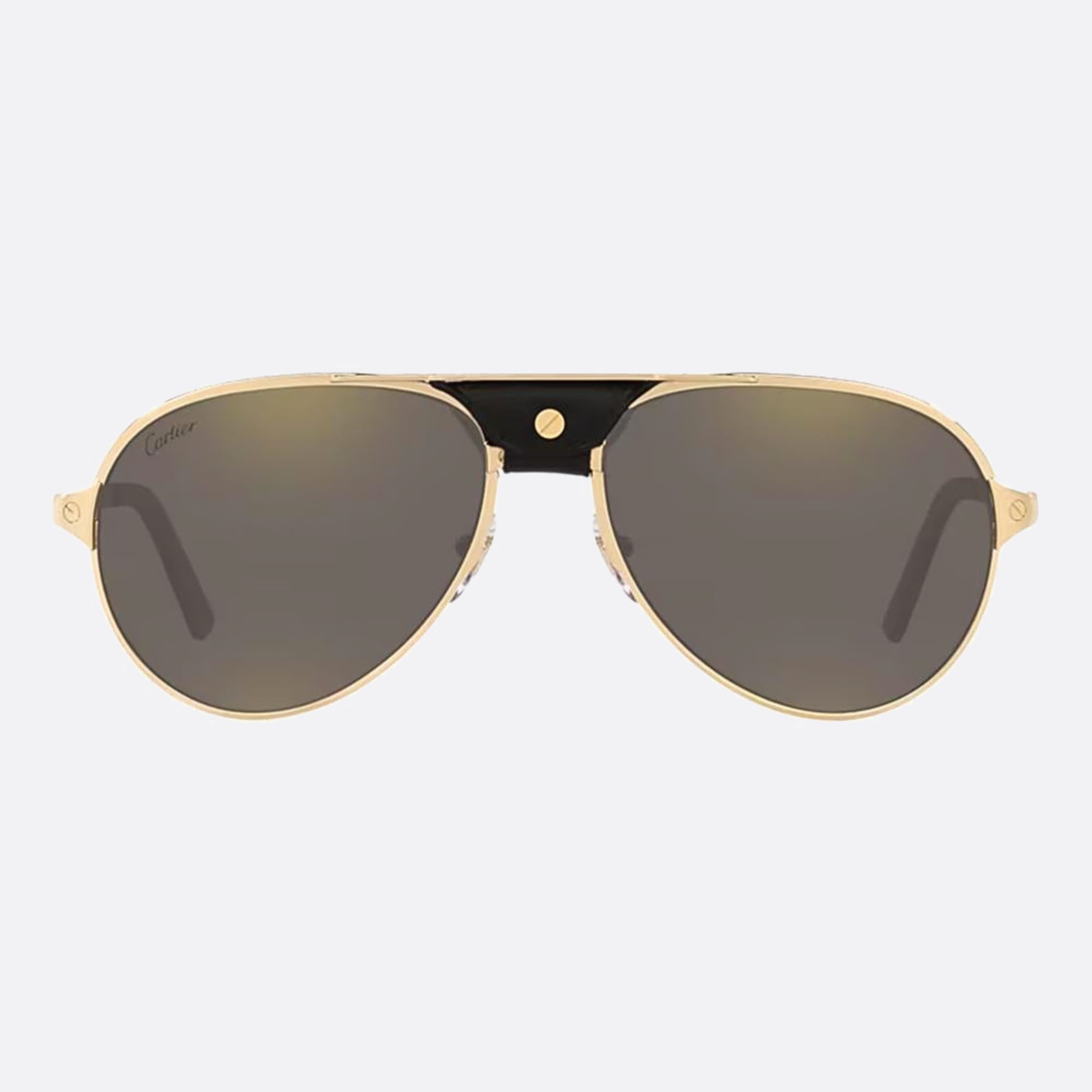 Cartier 61mm Gold Pilot Polarized Men Sunglasses - Main View