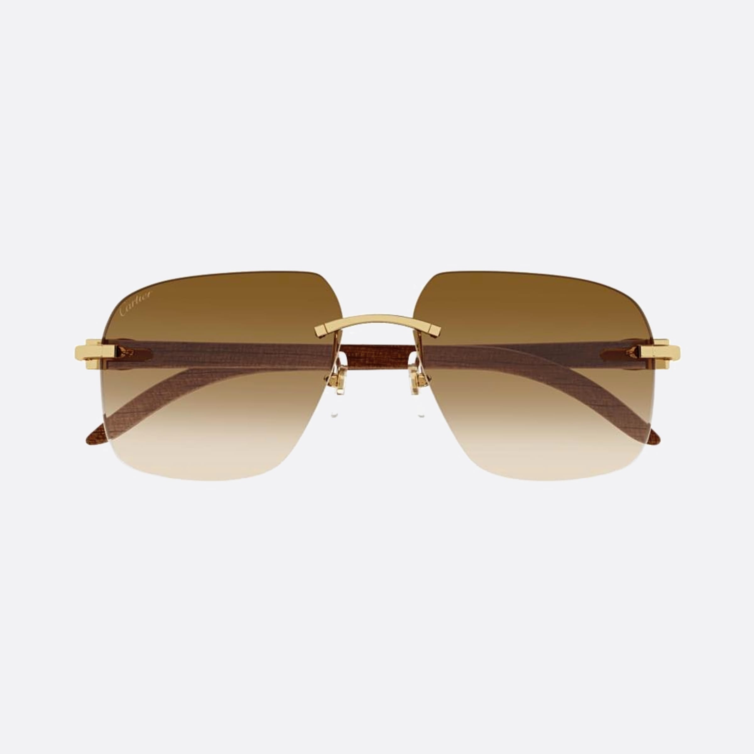 Cartier 58mm Ct0041rs Bgt Gold Pilot Men Sunglasses - Main View